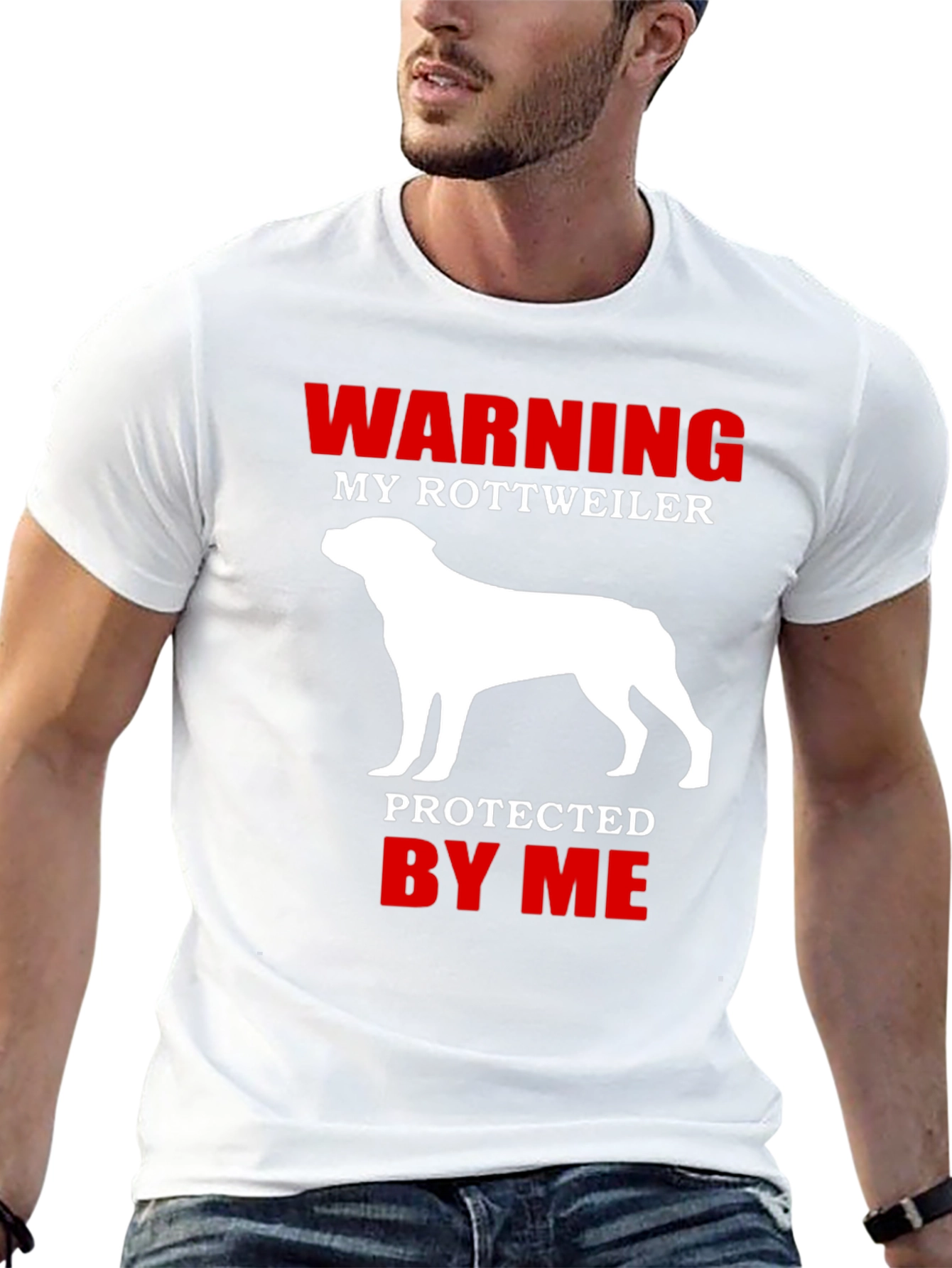 Warning Rottweiler Dog Lover Graphic T-Shirt