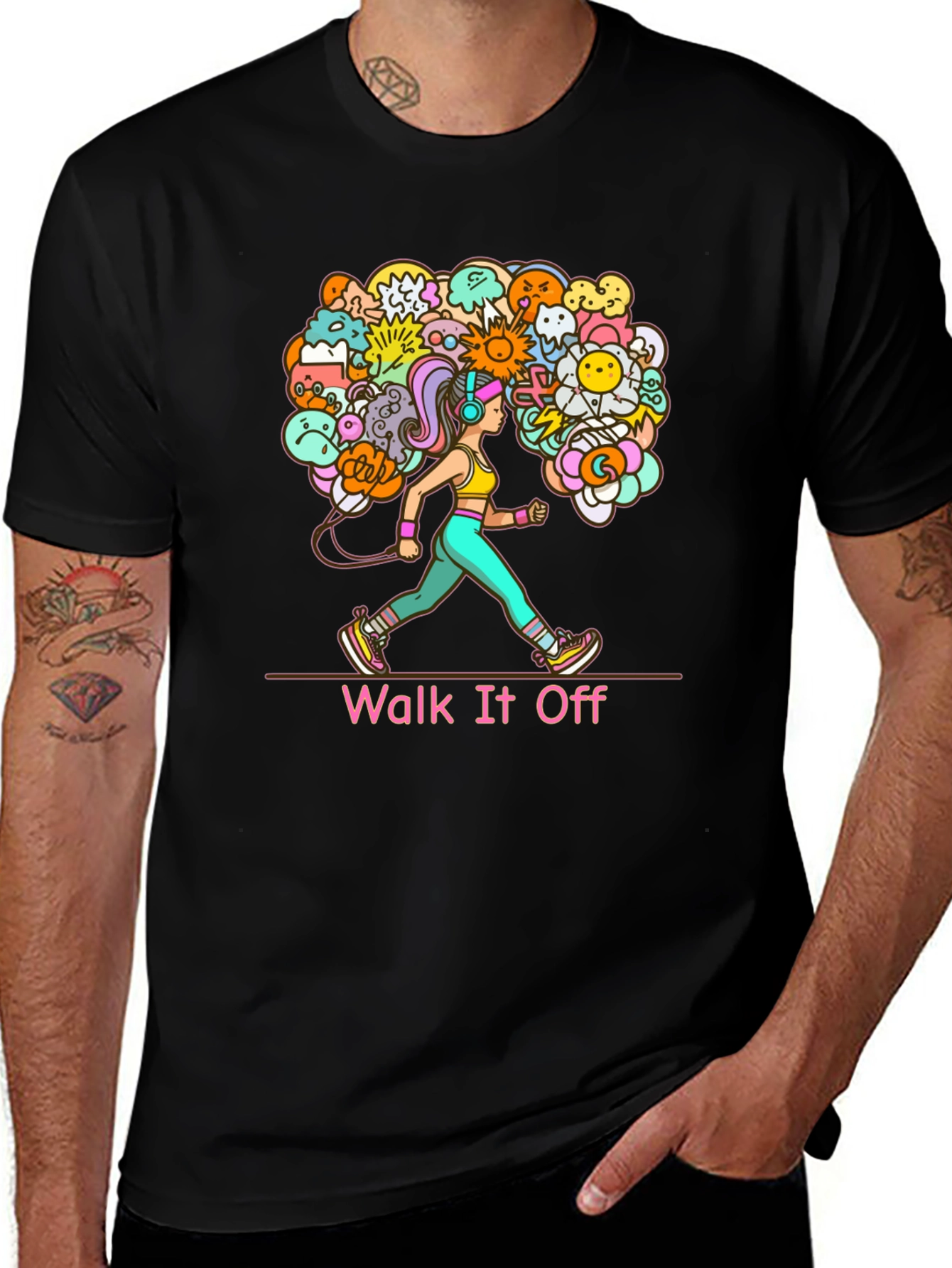 Walk It Off Graphic Tee - Black Unisex T-Shirt