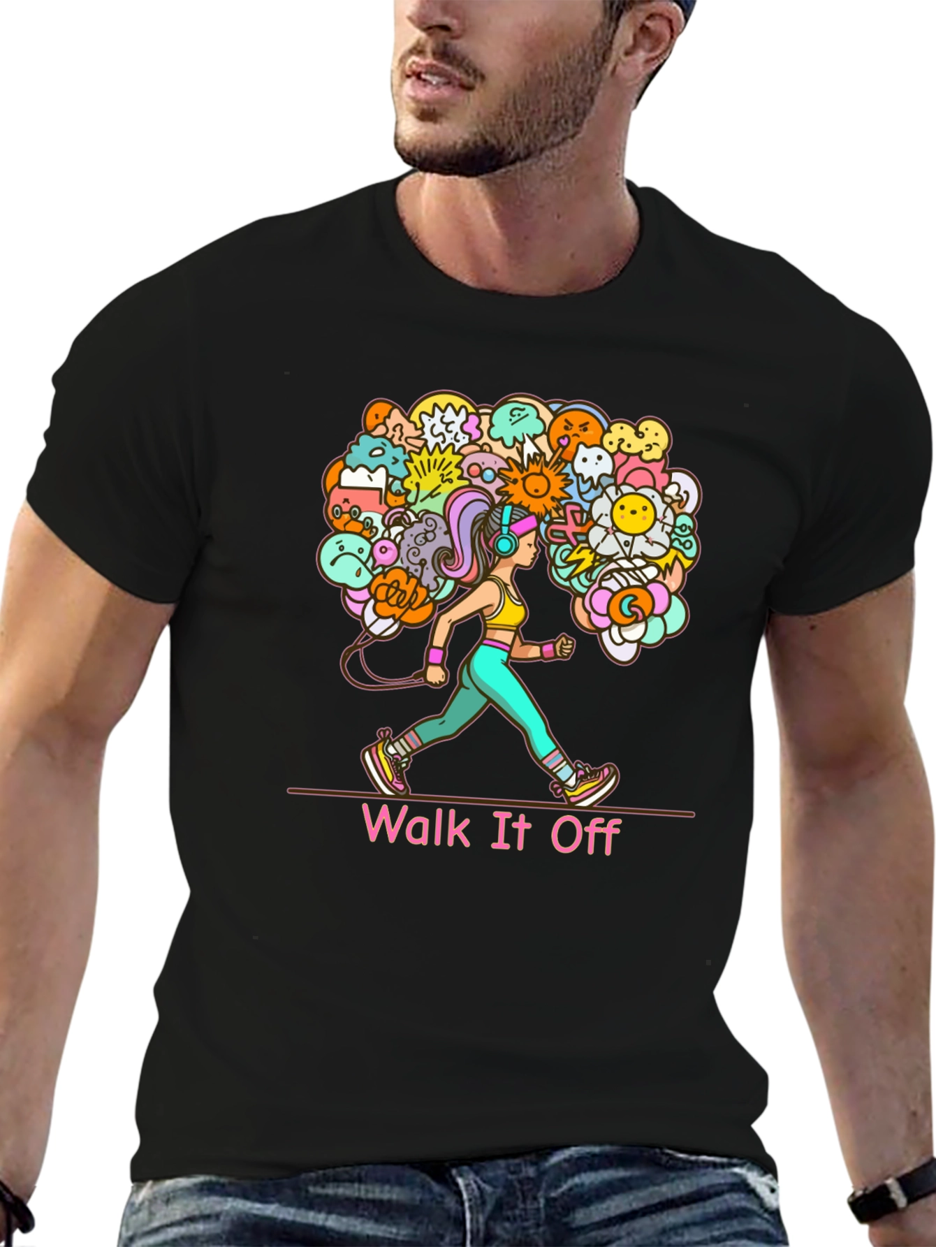 Walk It Off Graphic Tee - Black Unisex T-Shirt