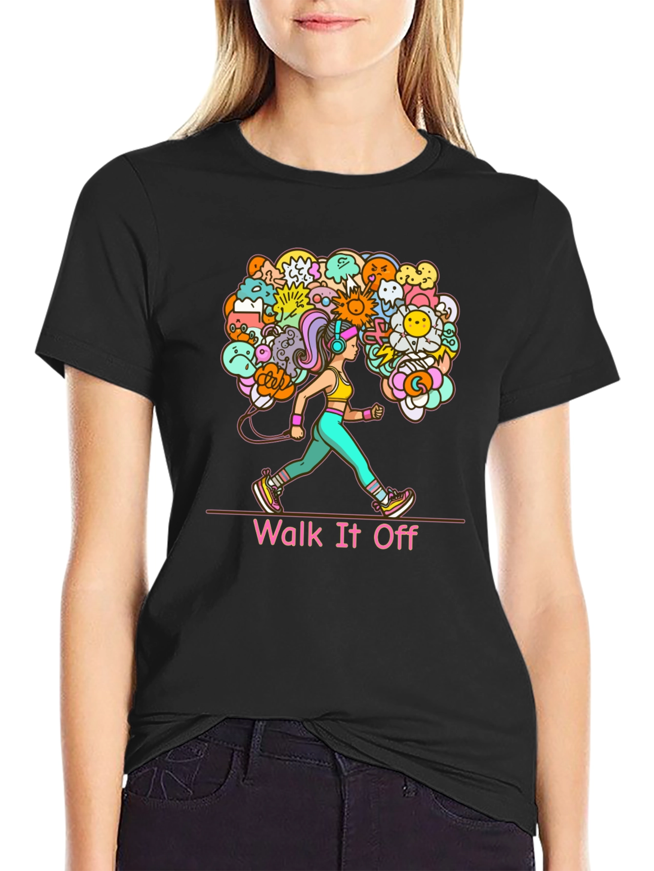 Walk It Off Graphic Tee - Black Unisex T-Shirt