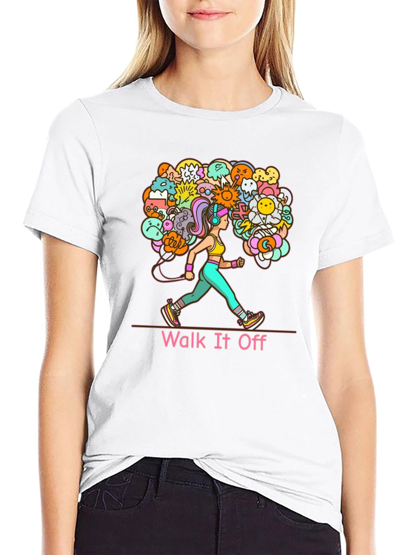 Walk It Off Graphic Tee - Black Unisex T-Shirt