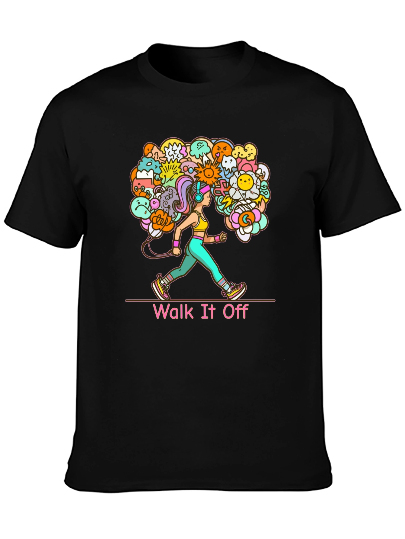 Walk It Off Graphic Tee - Black Unisex T-Shirt