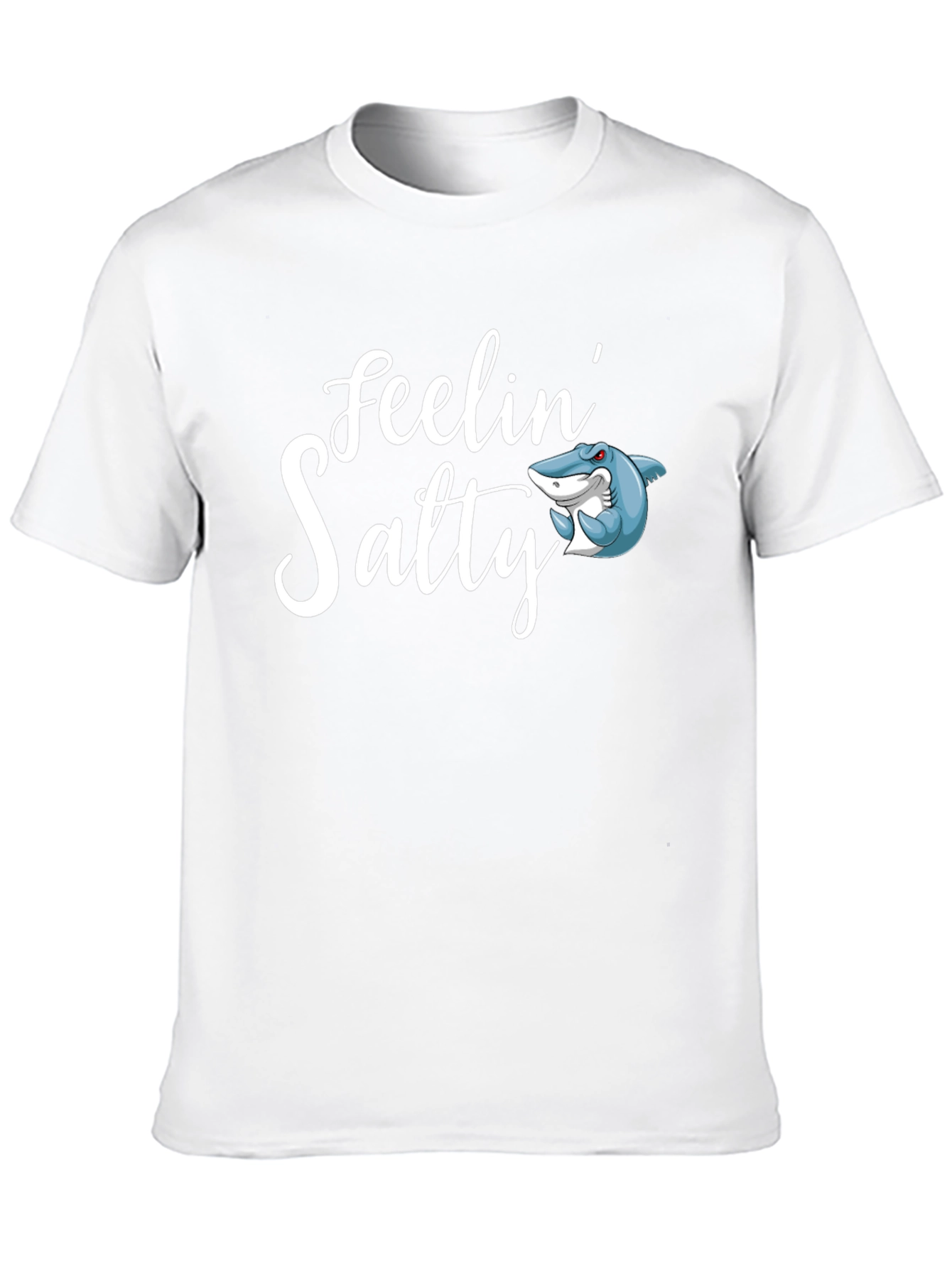 Feelin Salty Shark Graphic Tee - Mens Black T-Shirt