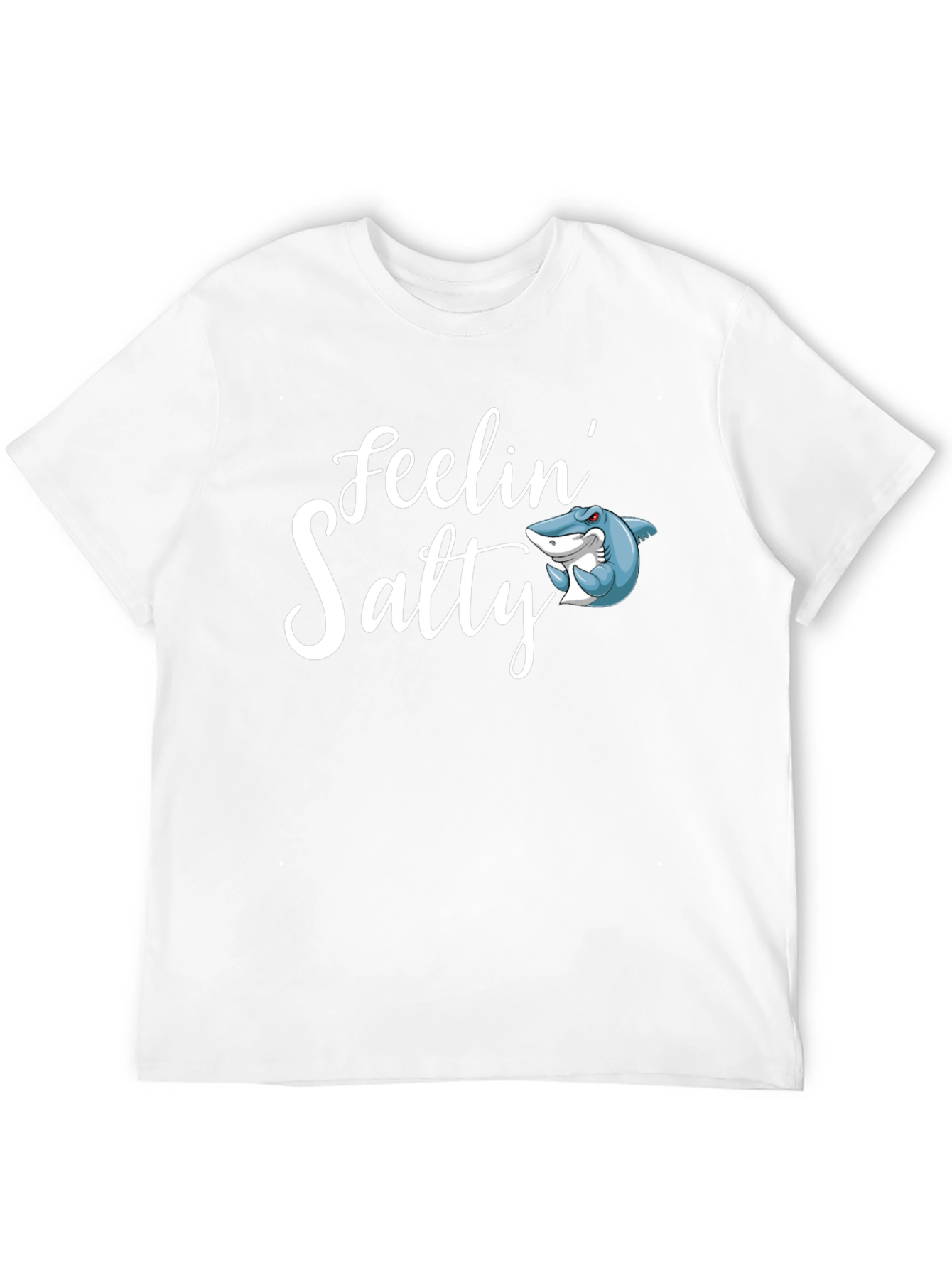 Feelin Salty Shark Graphic Tee - Mens Black T-Shirt