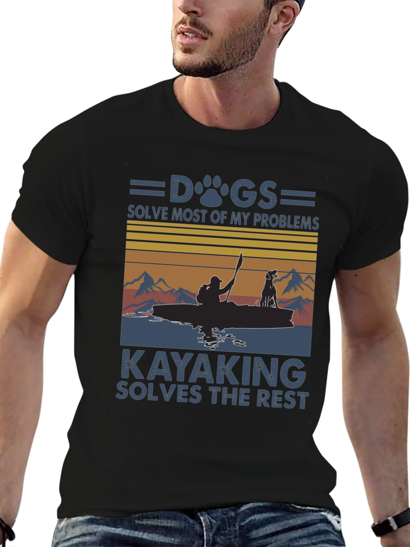 Dogs Kayaking T-Shirt: Solves Problems