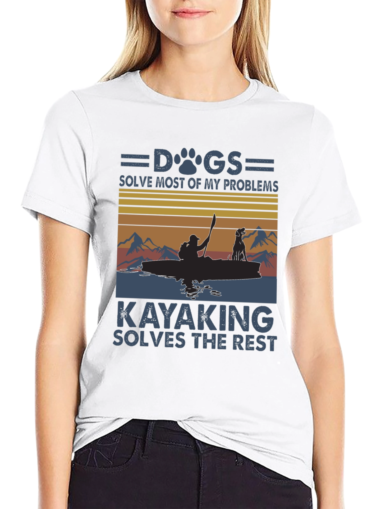 Dogs Kayaking T-Shirt: Solves Problems