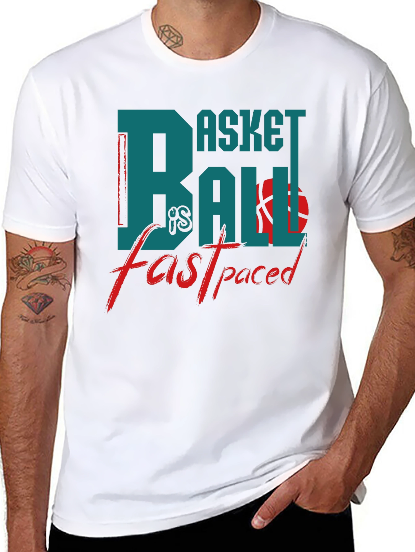 Basketball is Fast Paced Black Graphic Tee