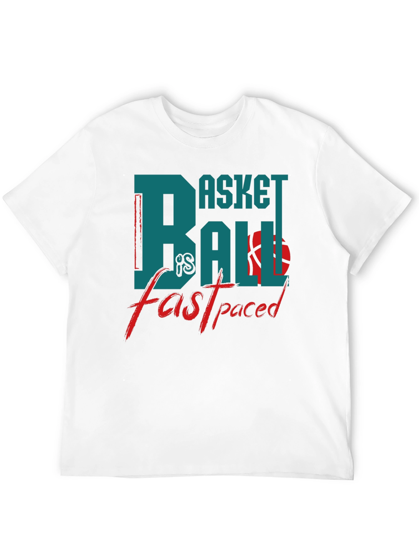 Basketball is Fast Paced Black Graphic Tee