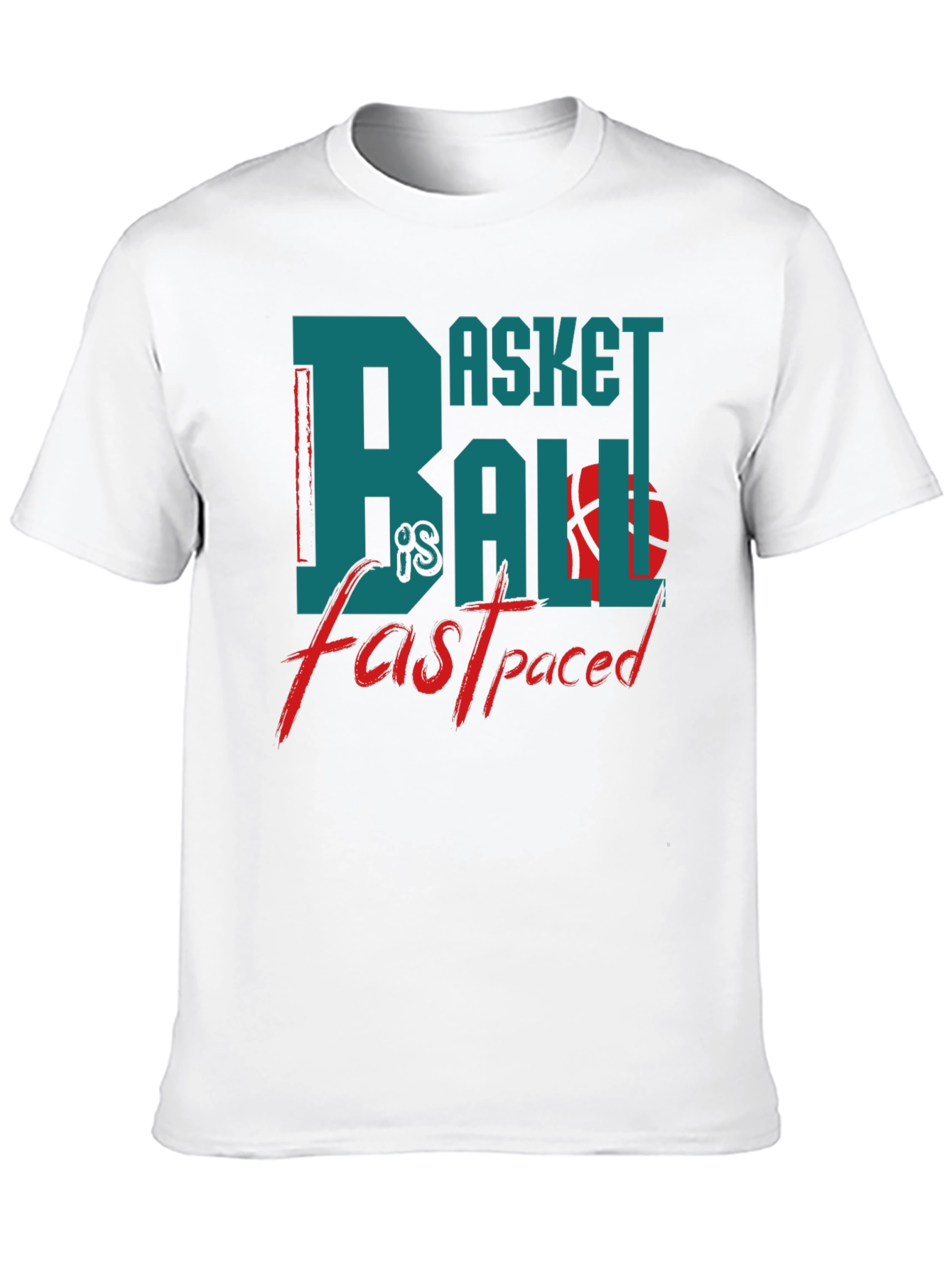 Basketball is Fast Paced Black Graphic Tee