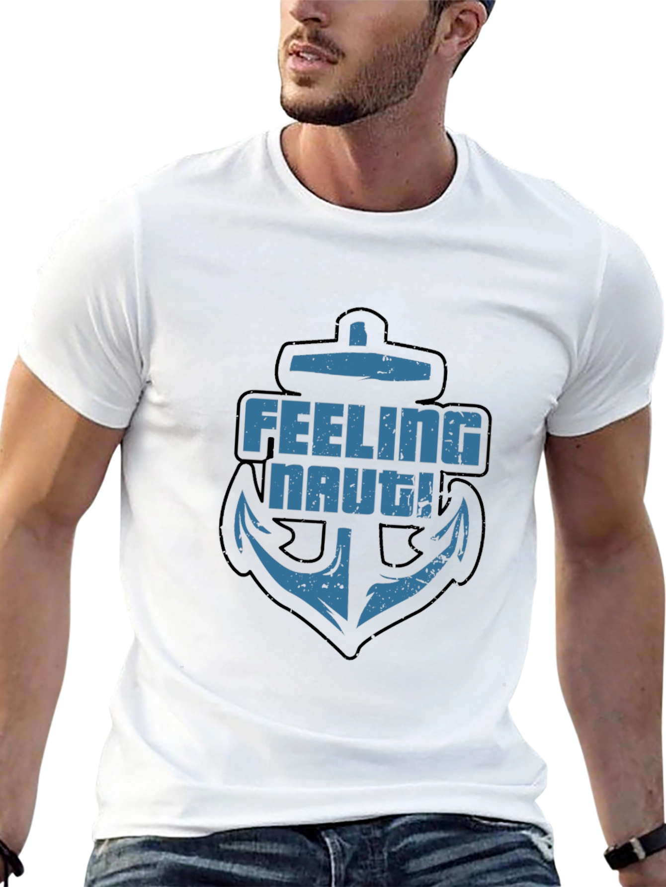 Feeling Nauti Anchor Graphic T-Shirt
