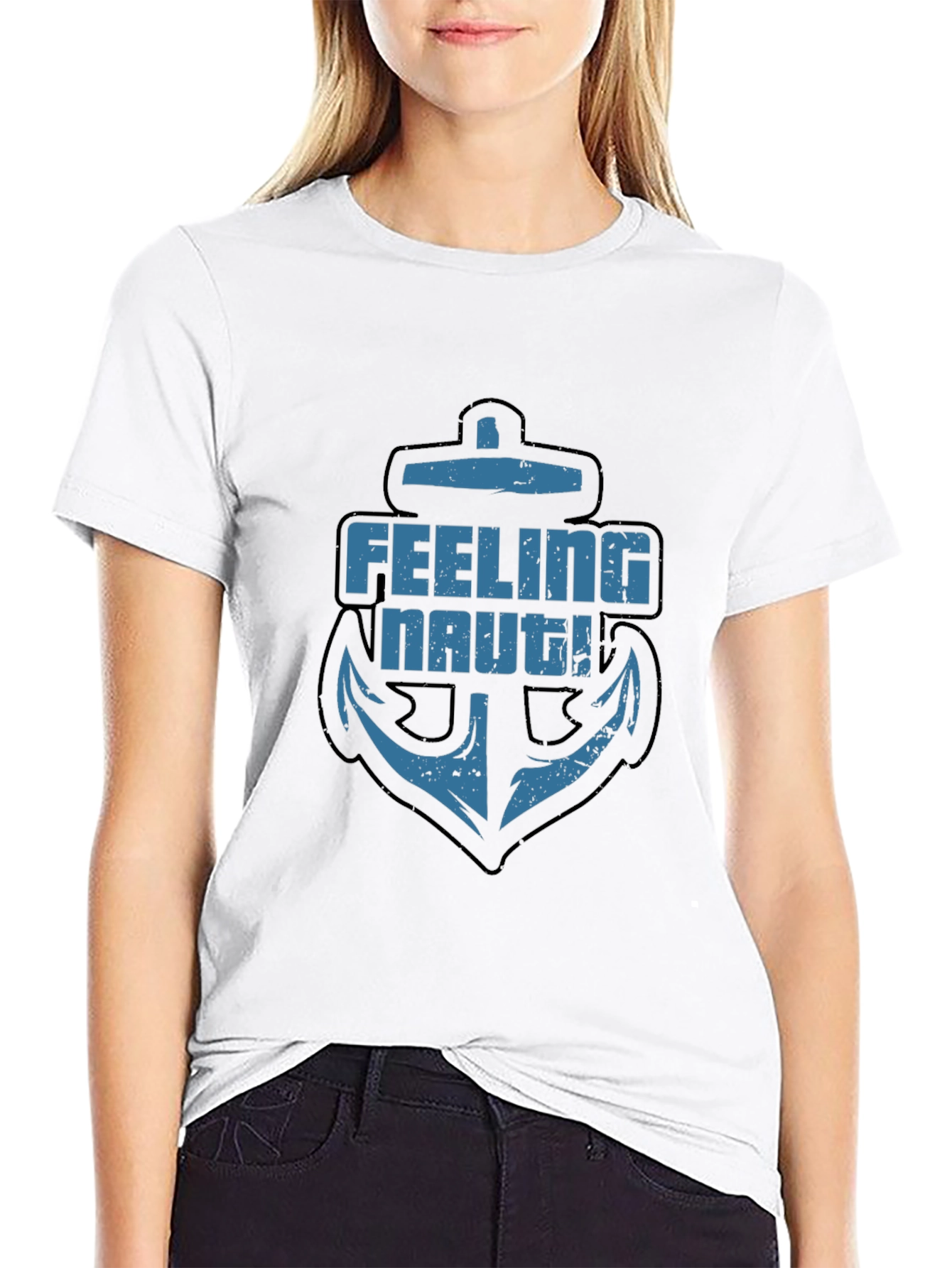 Feeling Nauti Anchor Graphic T-Shirt