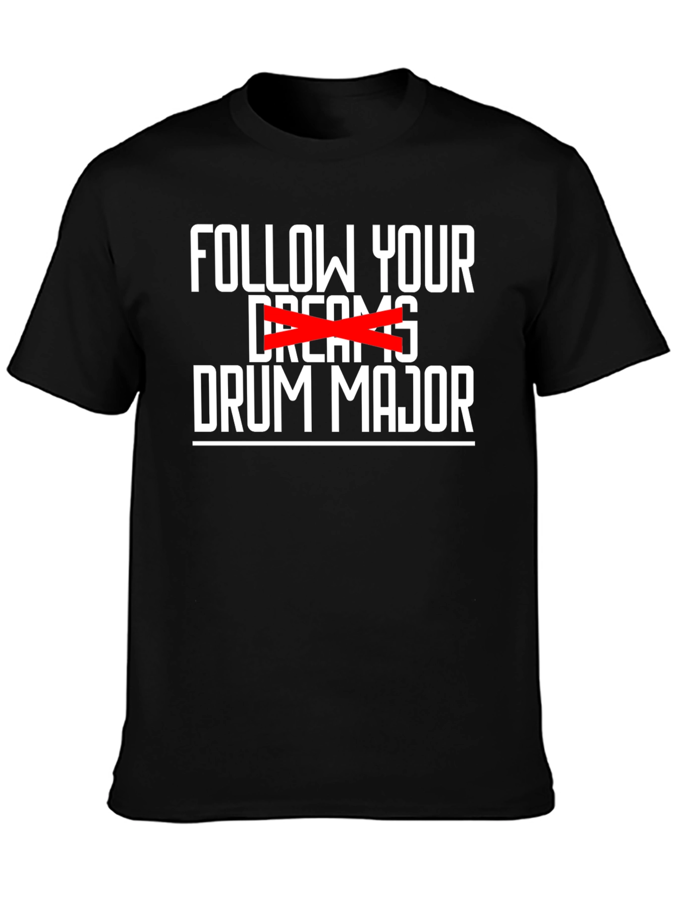 Follow Your Drum Major Black Graphic Tee