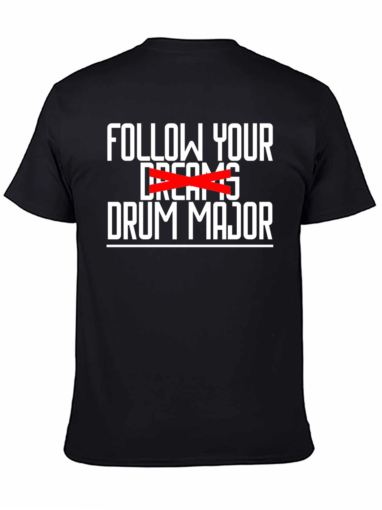 Follow Your Drum Major Black Graphic Tee