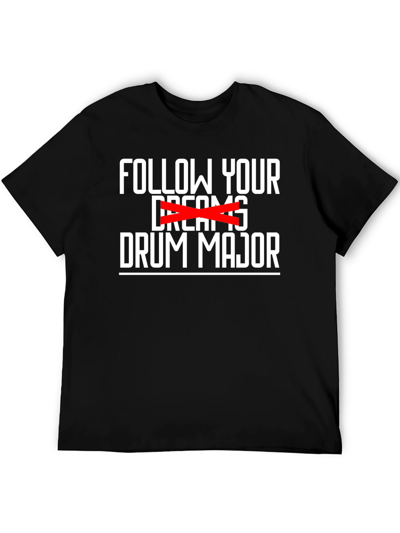 Follow Your Drum Major Black Graphic Tee