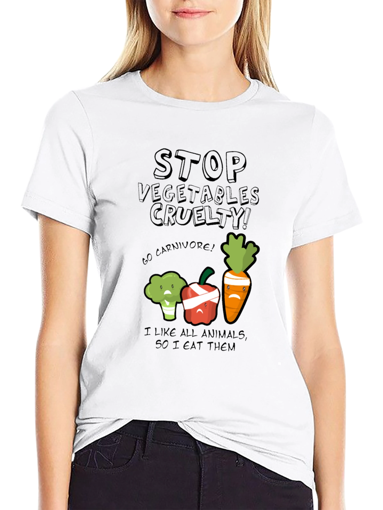 Stop Vegetables Cruelty Graphic Tee