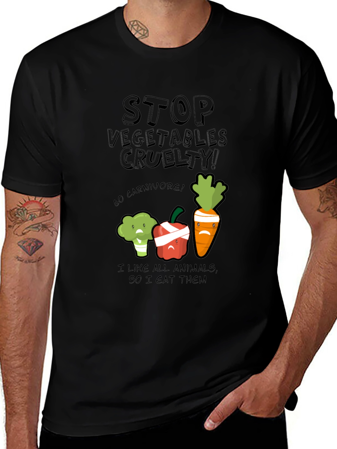 Stop Vegetables Cruelty Graphic Tee