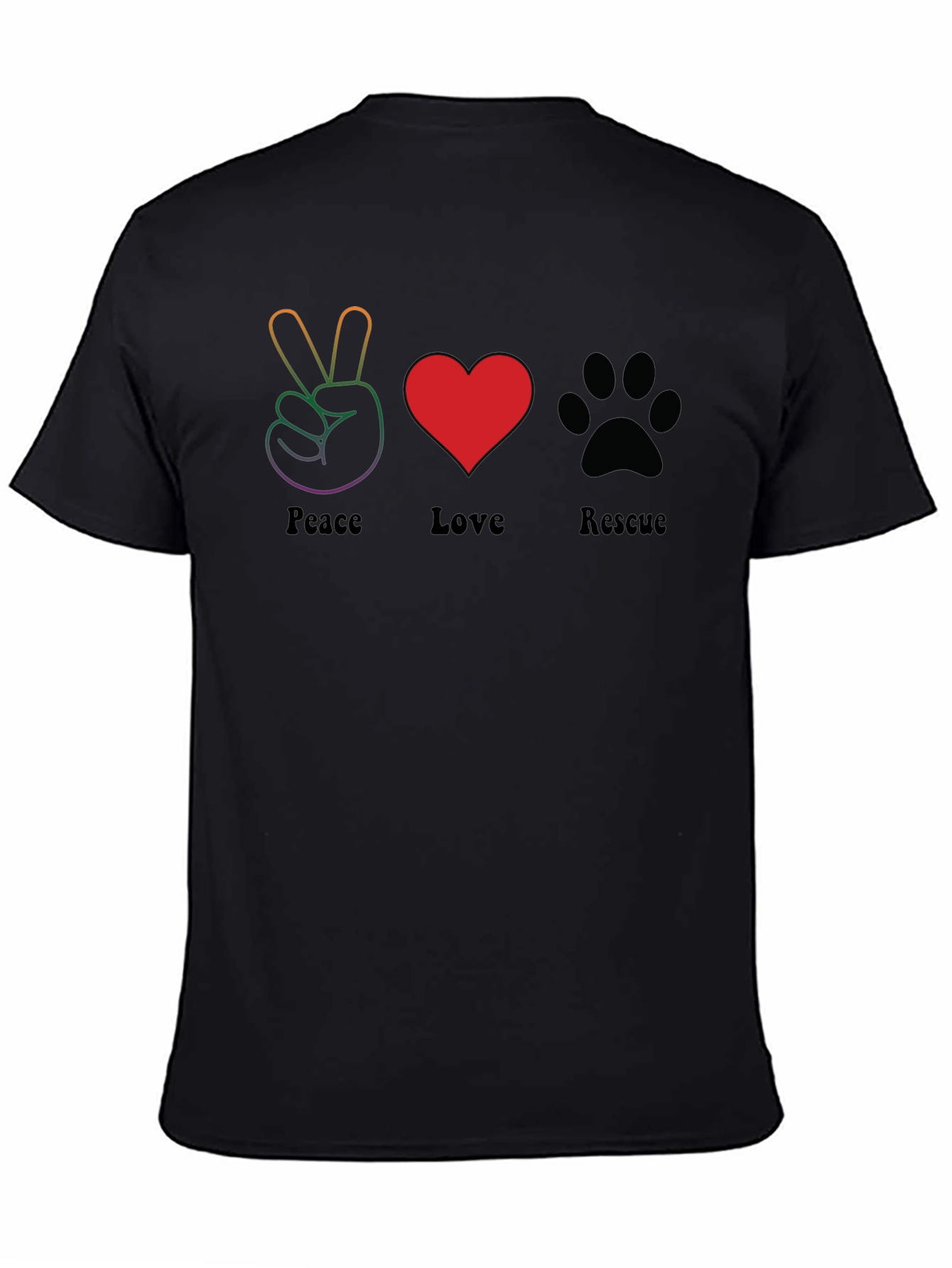 Peace Love Rescue Graphic T-Shirt