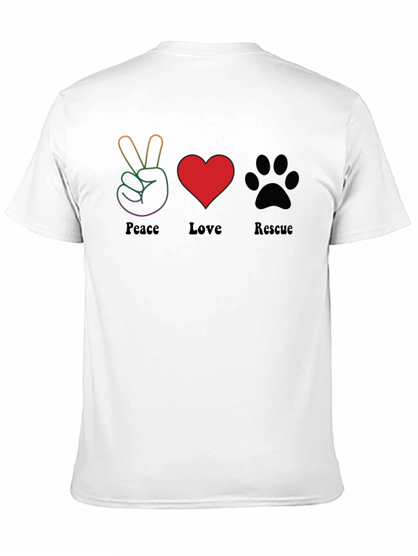 Peace Love Rescue Graphic T-Shirt