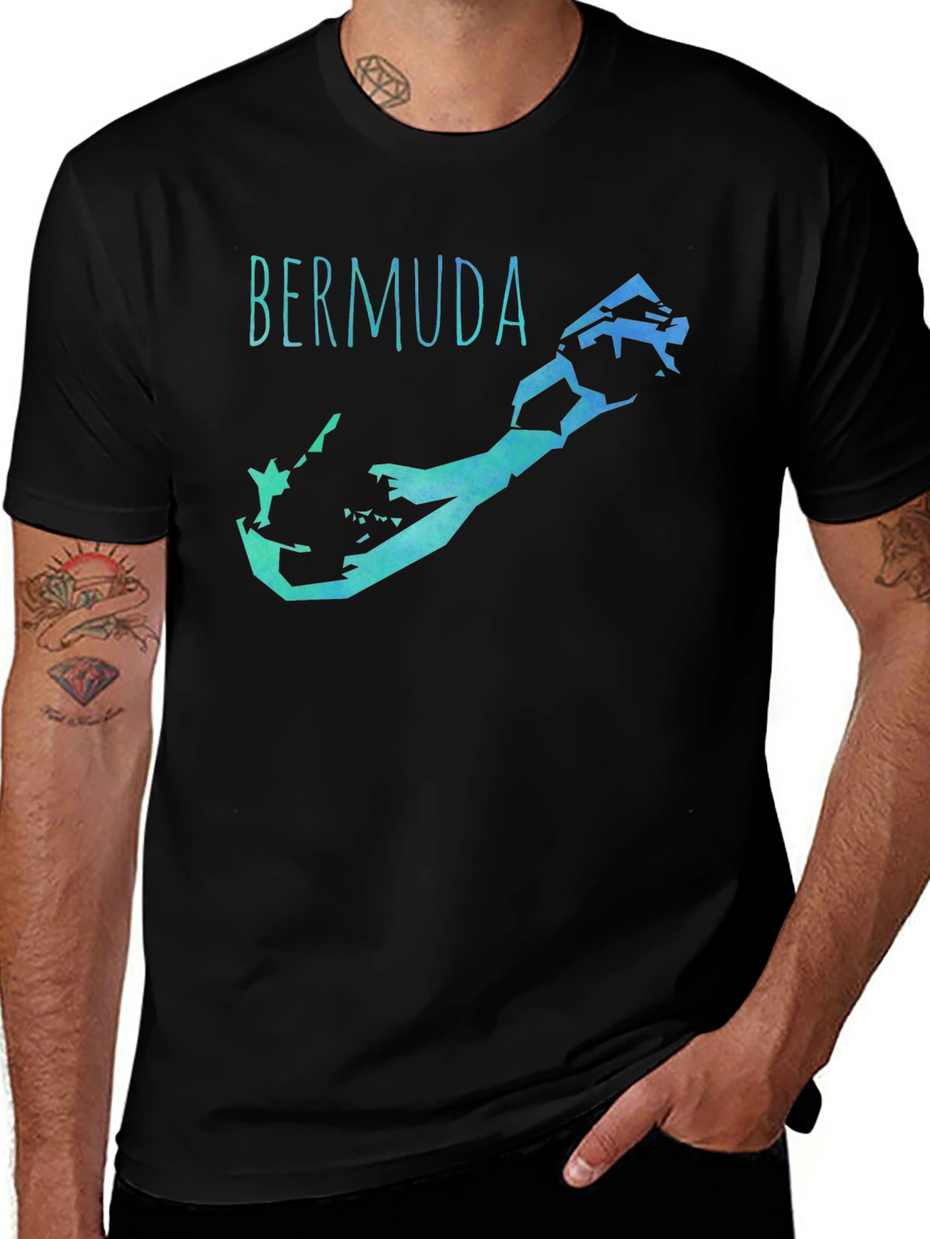 Bermuda Map Graphic Tee - Island Vibes T-Shirt