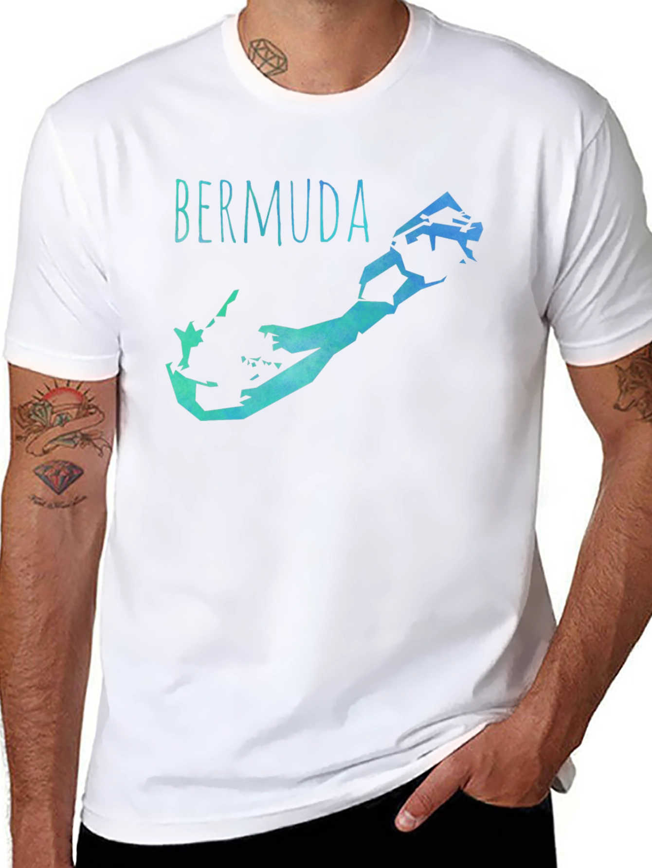 Bermuda Map Graphic Tee - Island Vibes T-Shirt