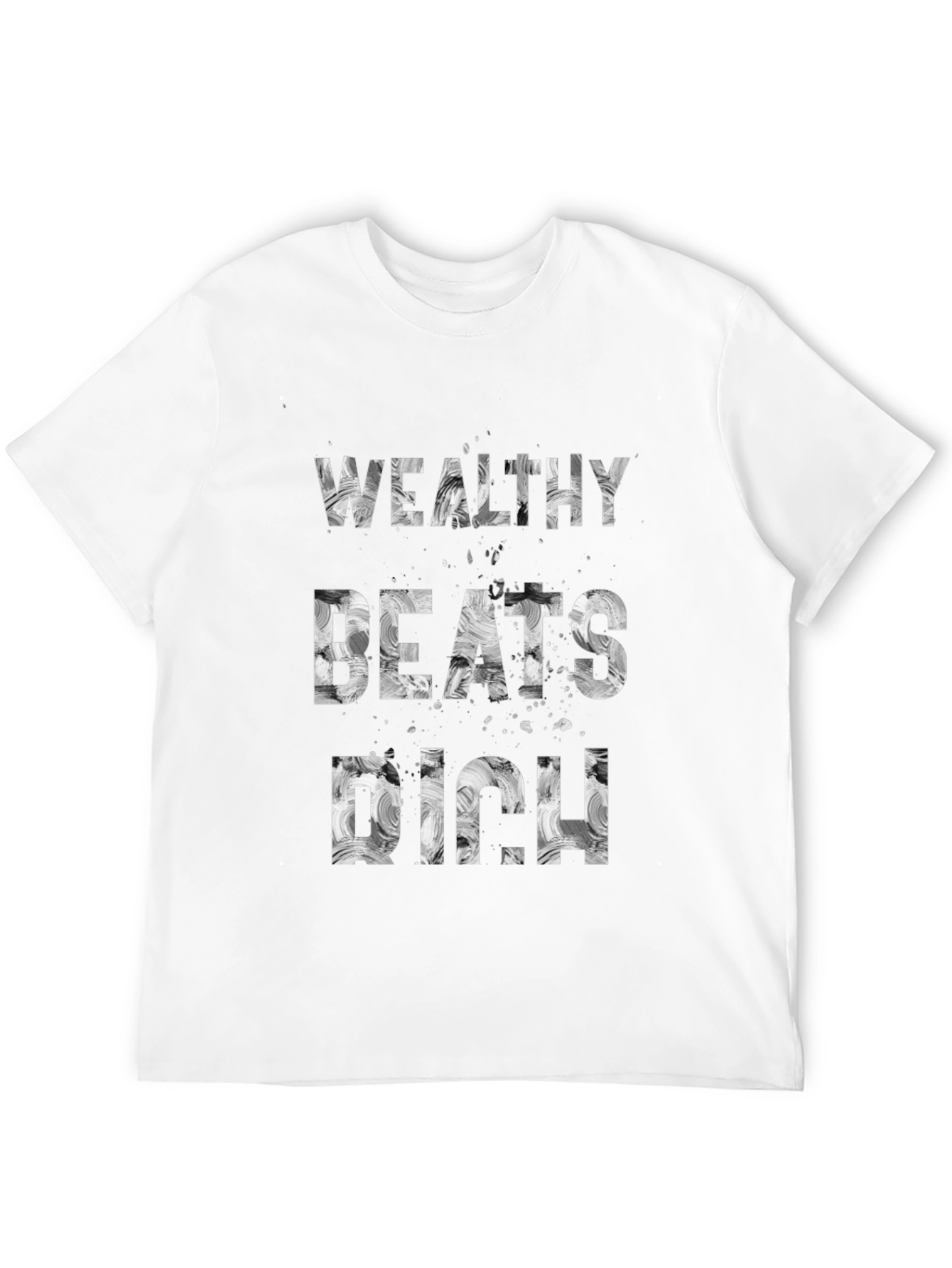 Wealthy Beats Rich Black Graphic Tee