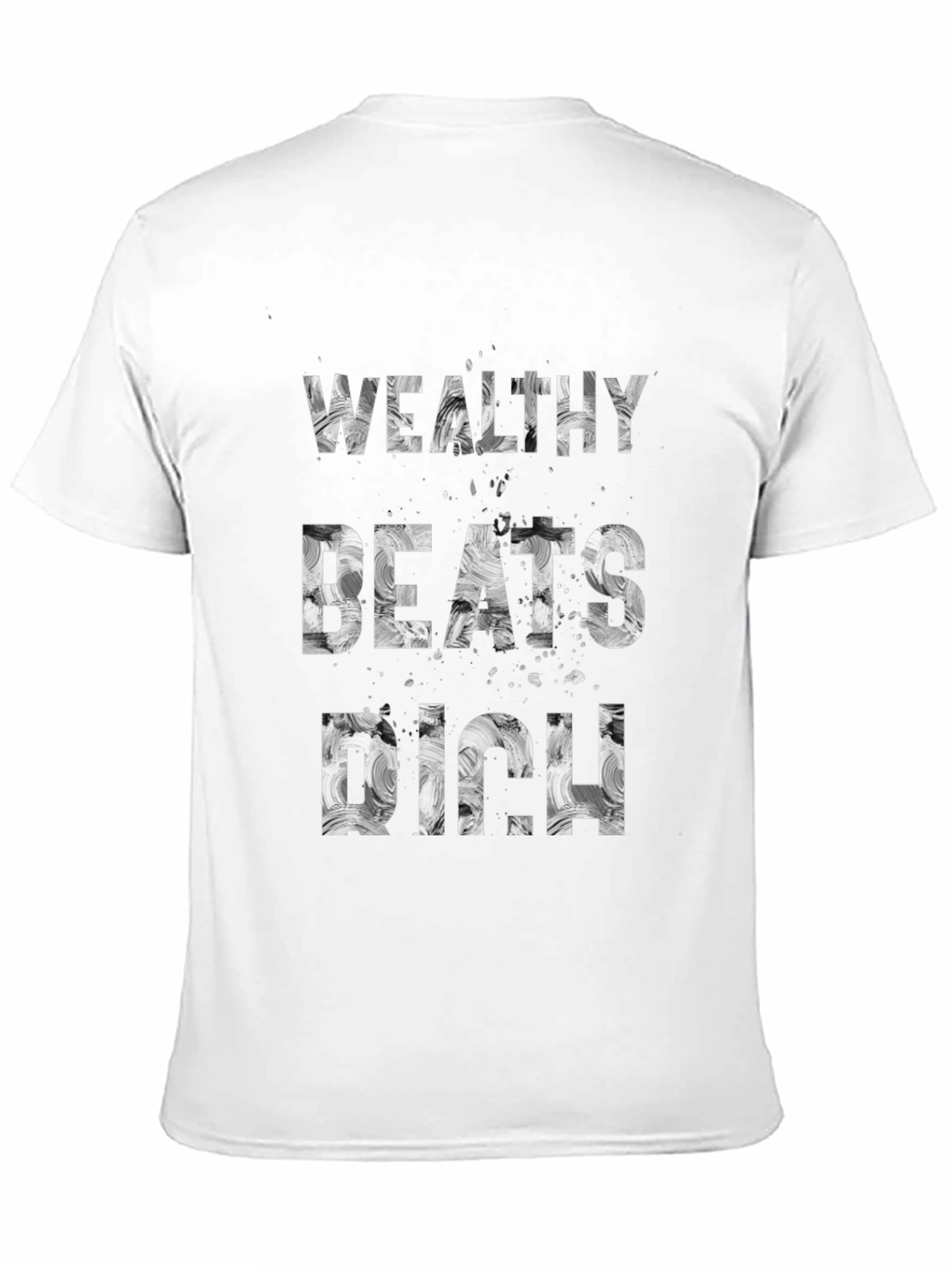 Wealthy Beats Rich Black Graphic Tee