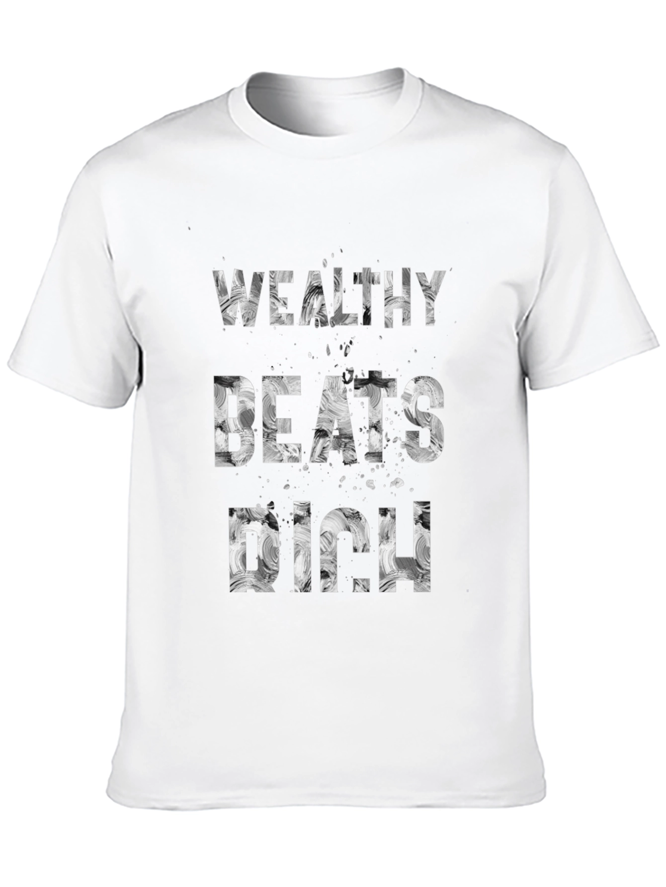 Wealthy Beats Rich Black Graphic Tee