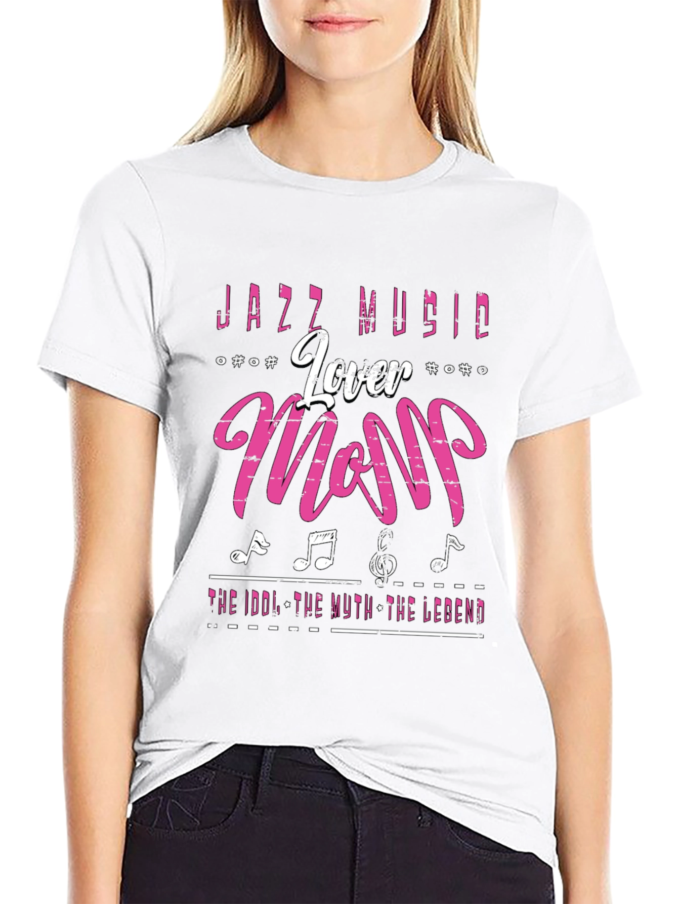 Jazz Music Lover Mom T-Shirt Black