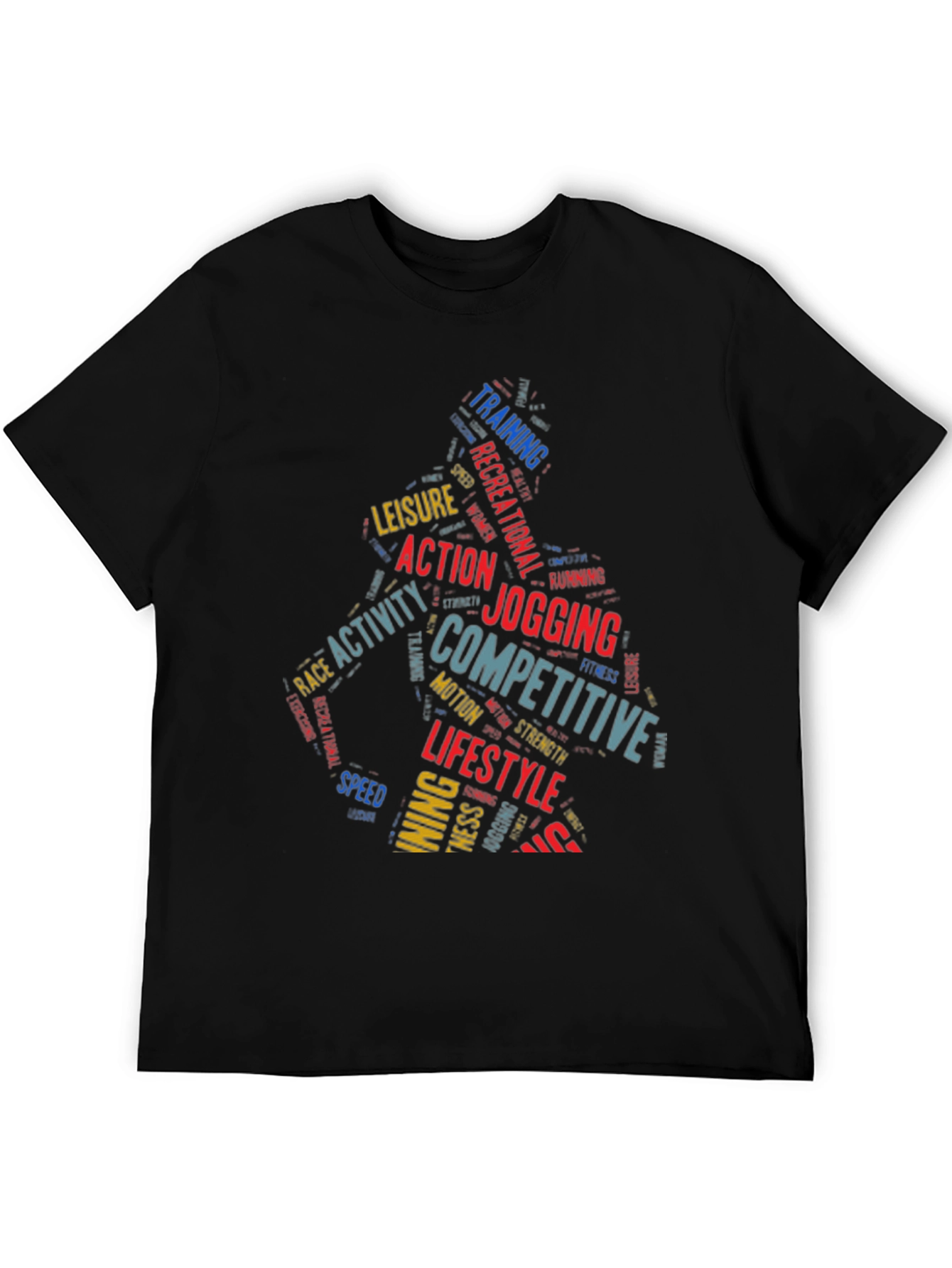 Jogging Activity Word Art Tee