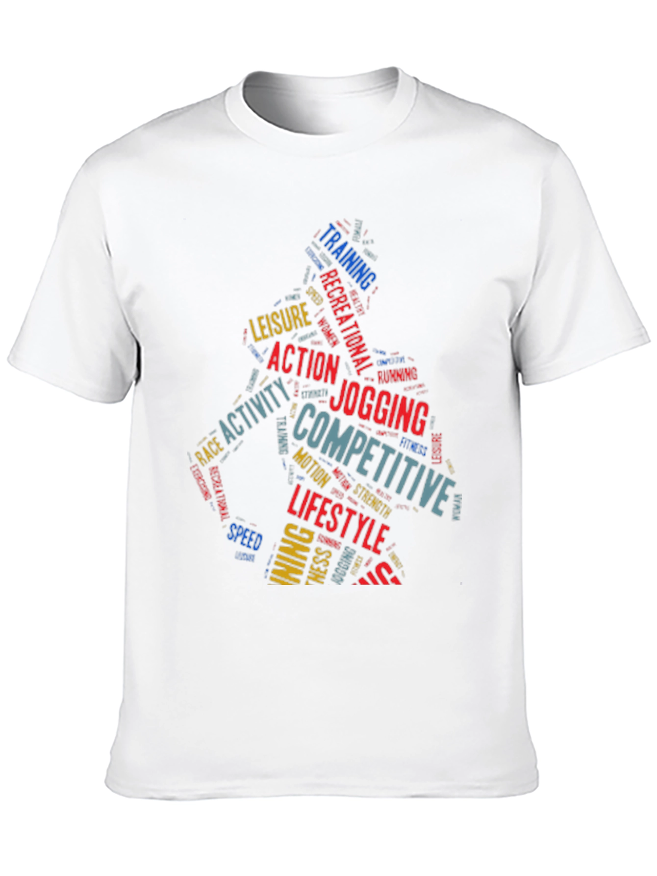 Jogging Activity Word Art Tee