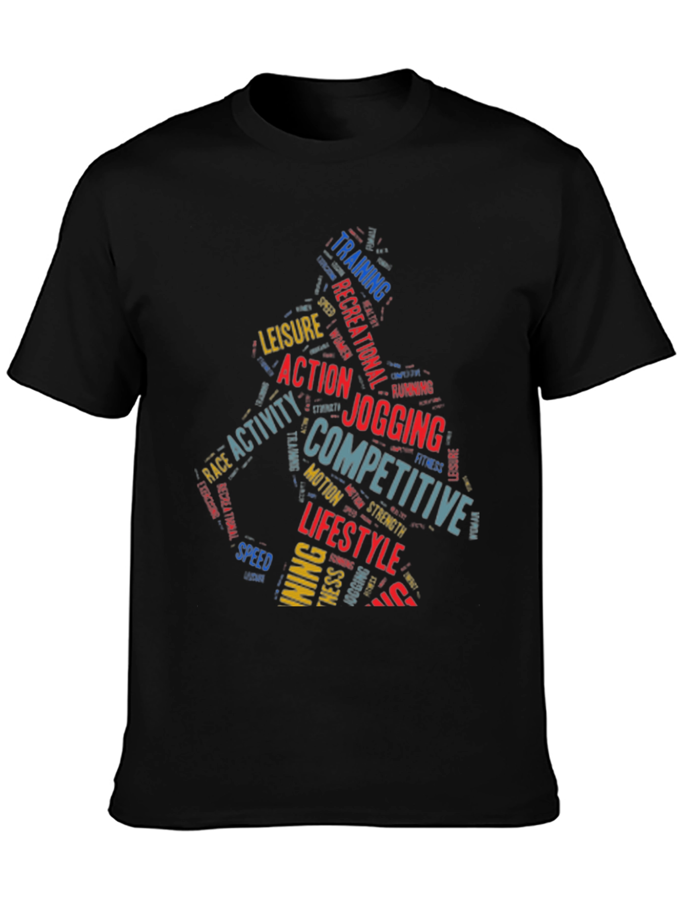 Jogging Activity Word Art Tee