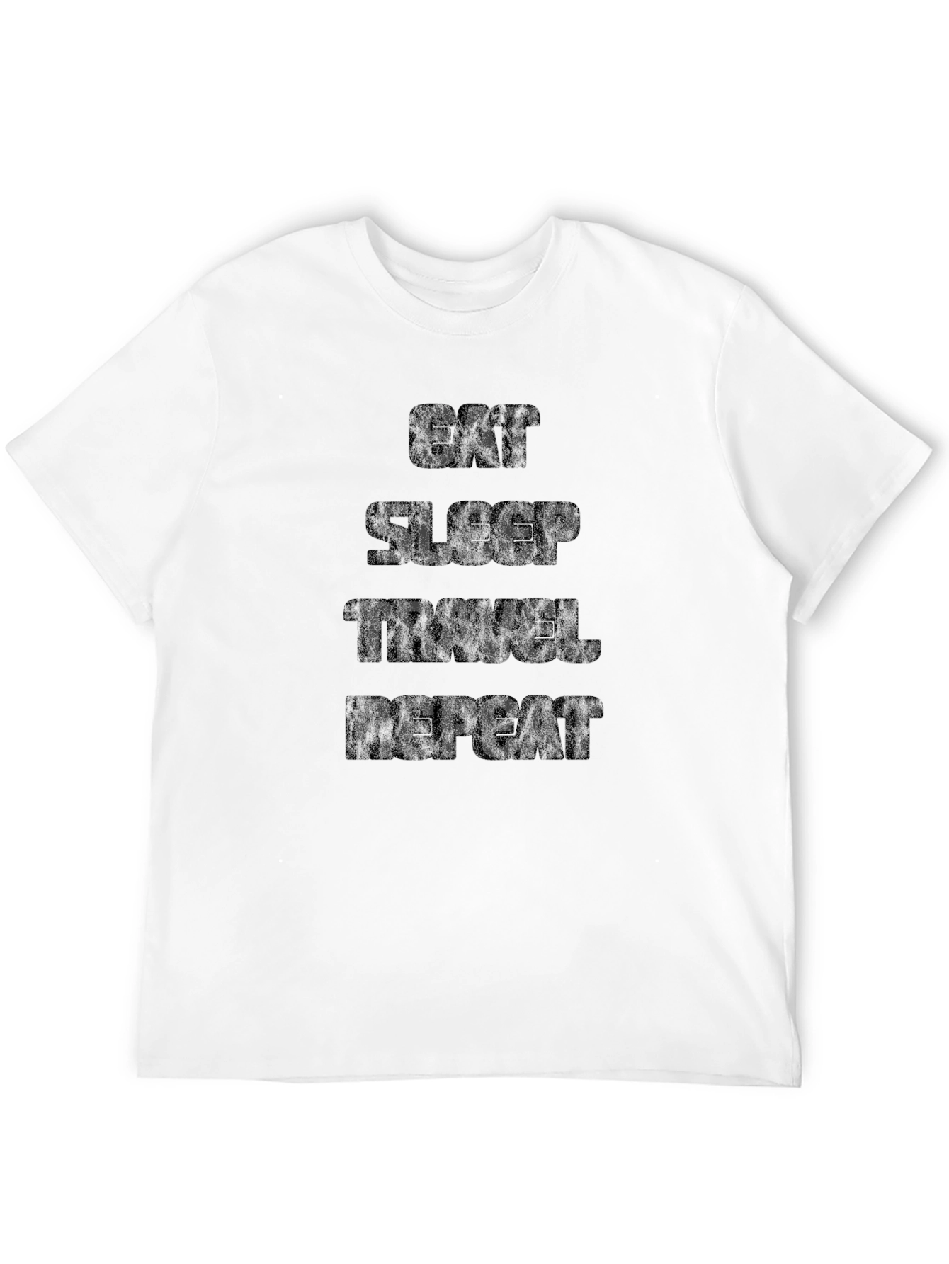Eat Sleep Travel Repeat T-Shirt - Black Graphic Tee