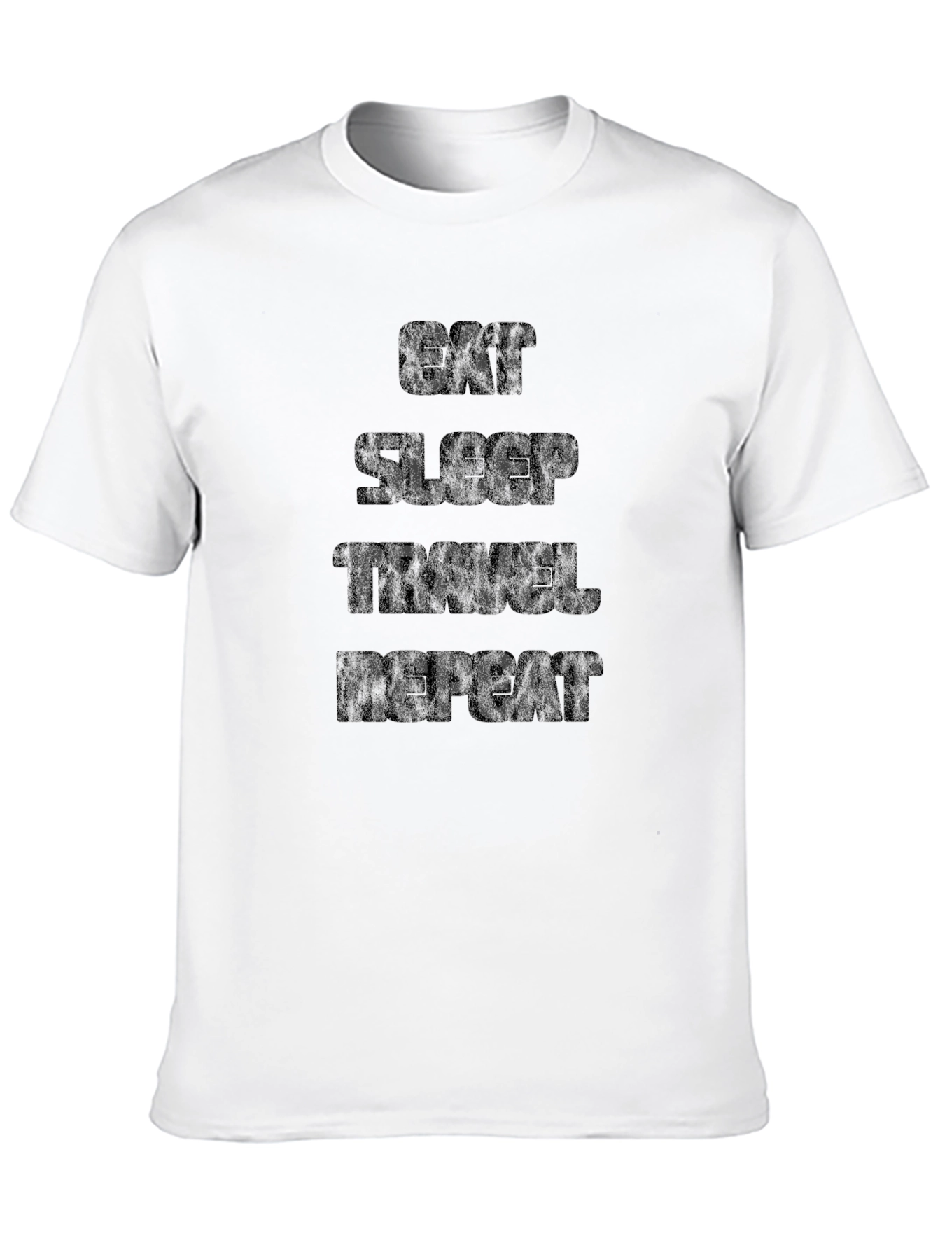 Eat Sleep Travel Repeat T-Shirt - Black Graphic Tee