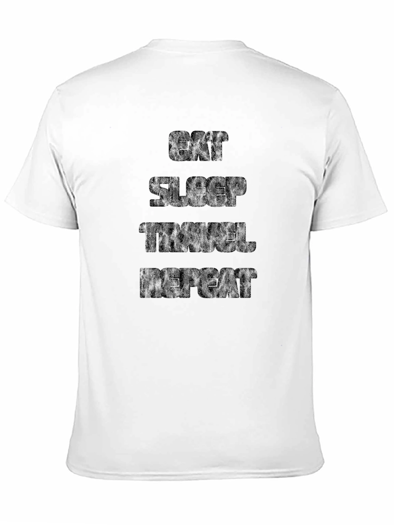 Eat Sleep Travel Repeat T-Shirt - Black Graphic Tee