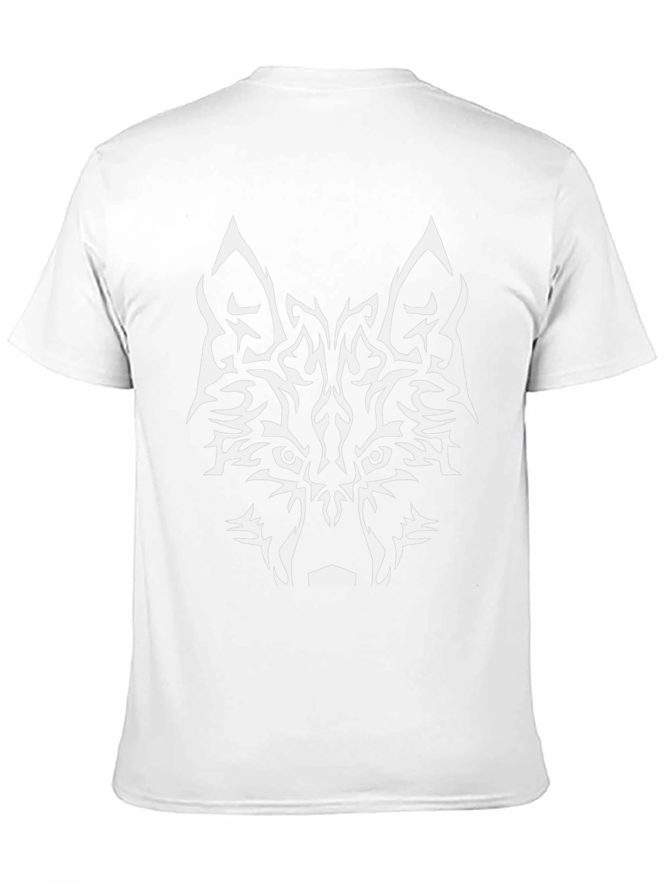Tribal Wolf Graphic Black T-Shirt
