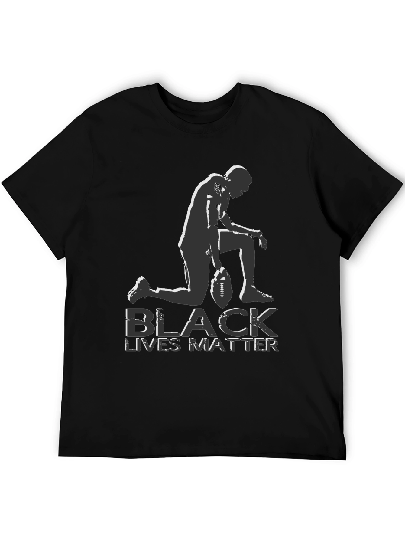 Black Lives Matter Kneeling Football T-Shirt