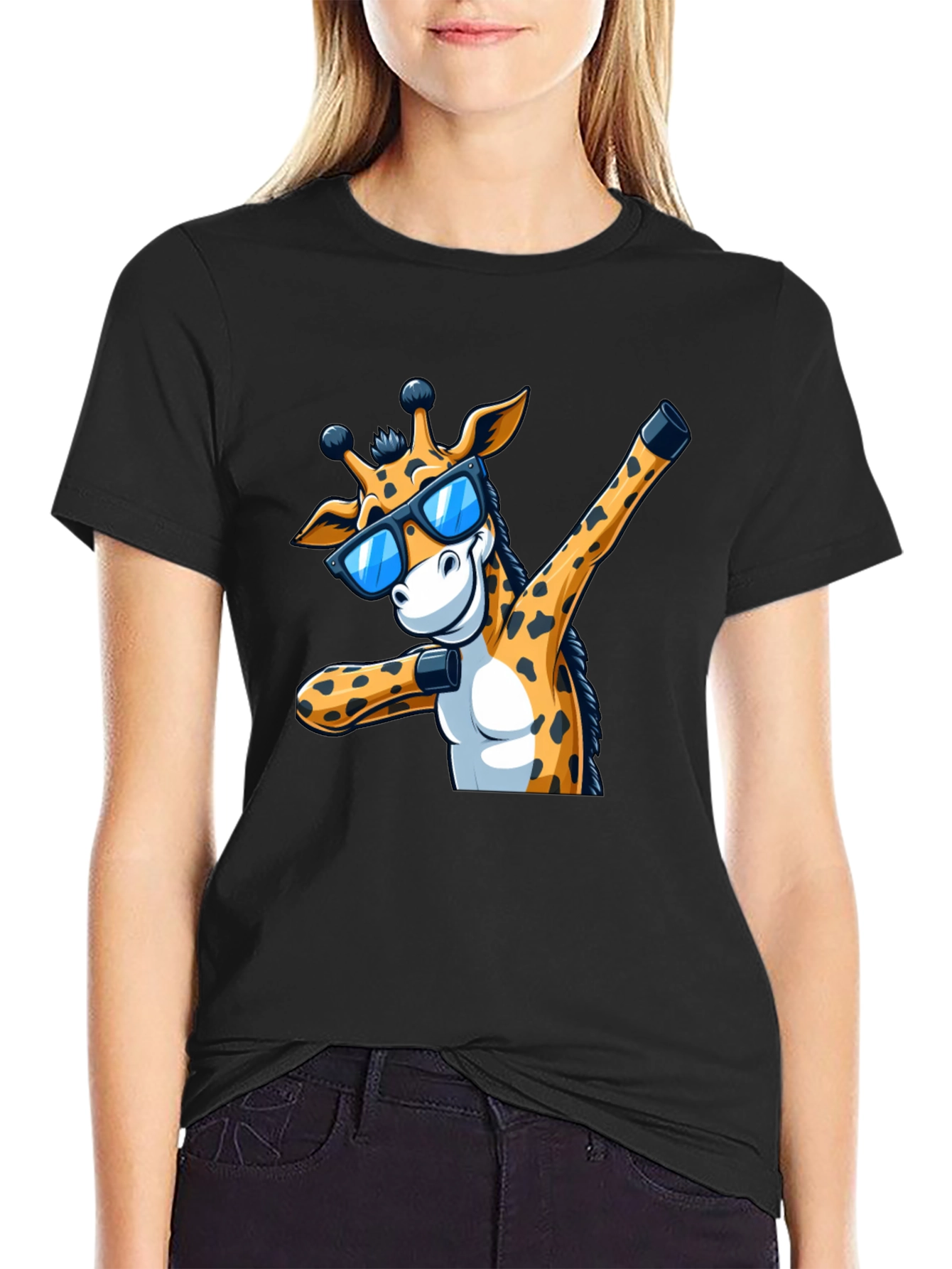 Cool Giraffe Dabbing Graphic Tee