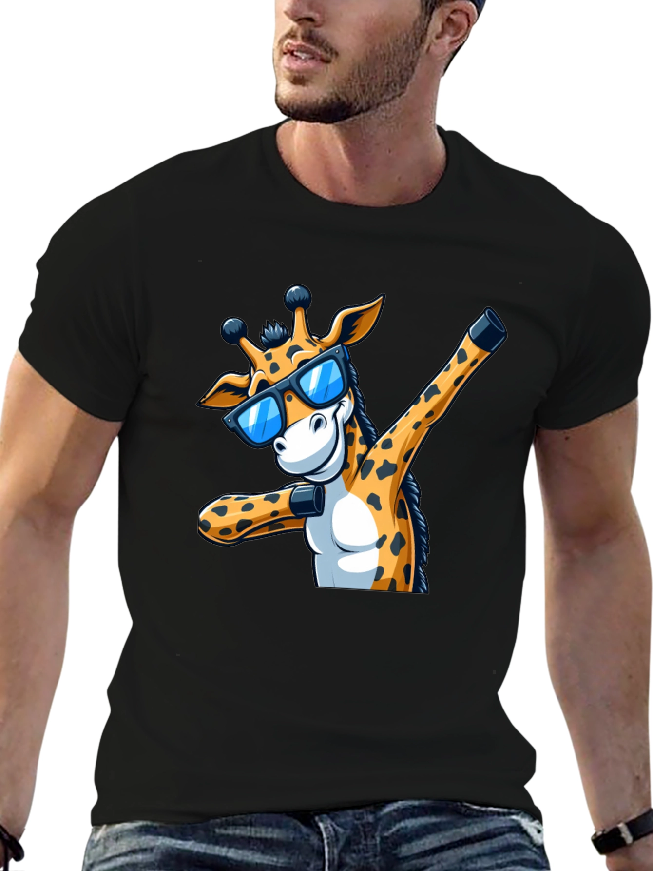 Cool Giraffe Dabbing Graphic Tee