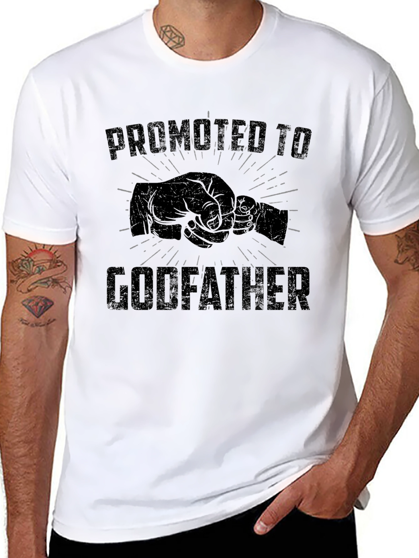 Promoted to Godfather T-Shirt - Fathers Day Gift