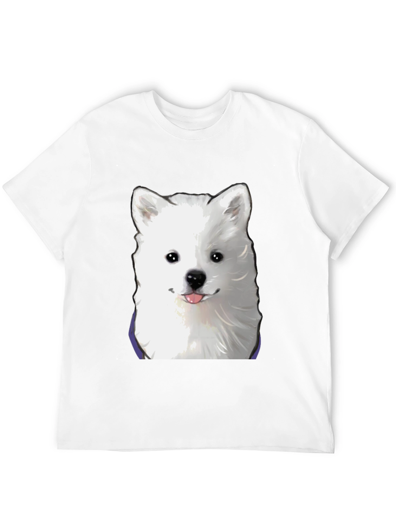 Dog Graphic T-Shirt - Cute Samoyed Tee