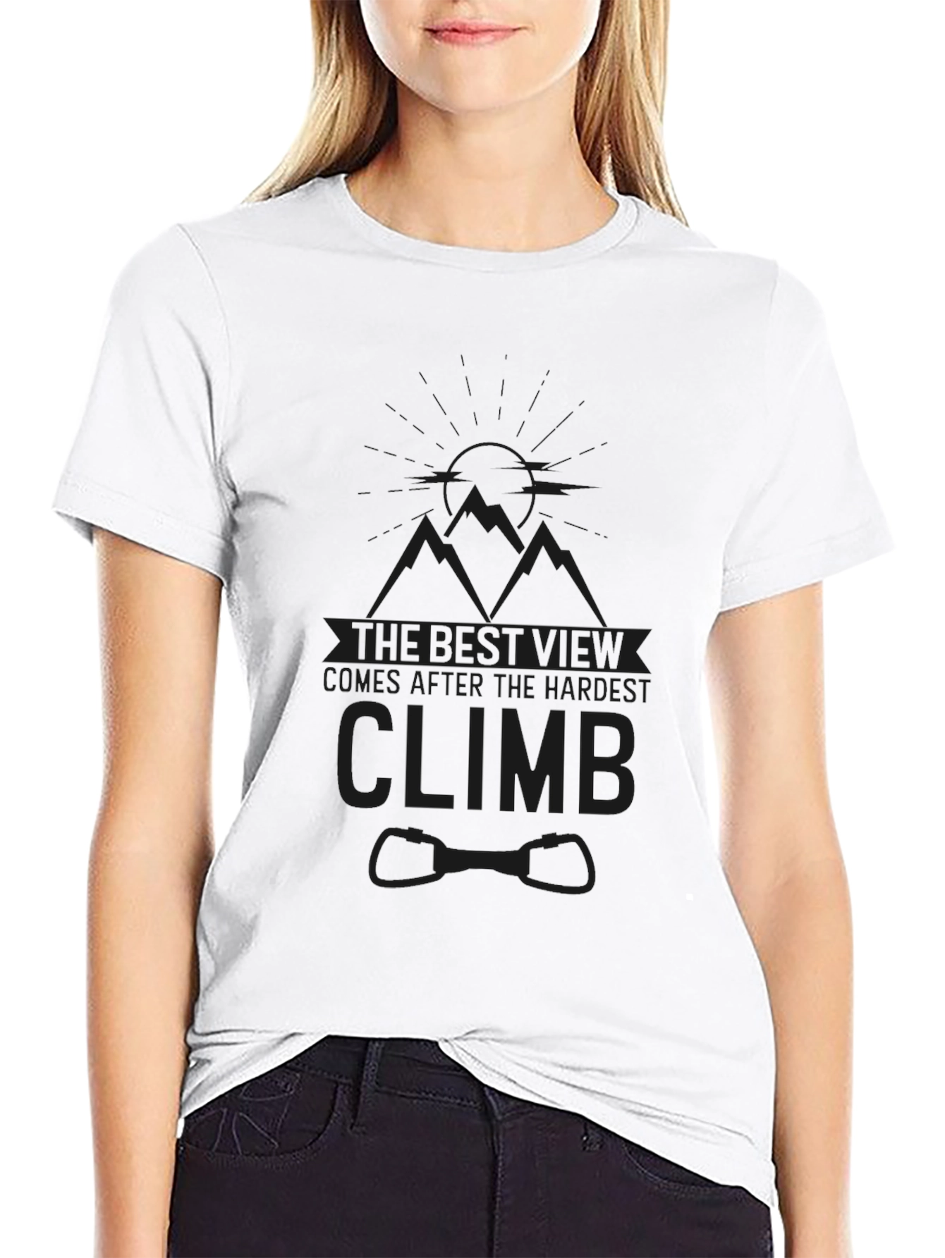 Climb Mountains Black T-Shirt - Motivational Graphic Tee