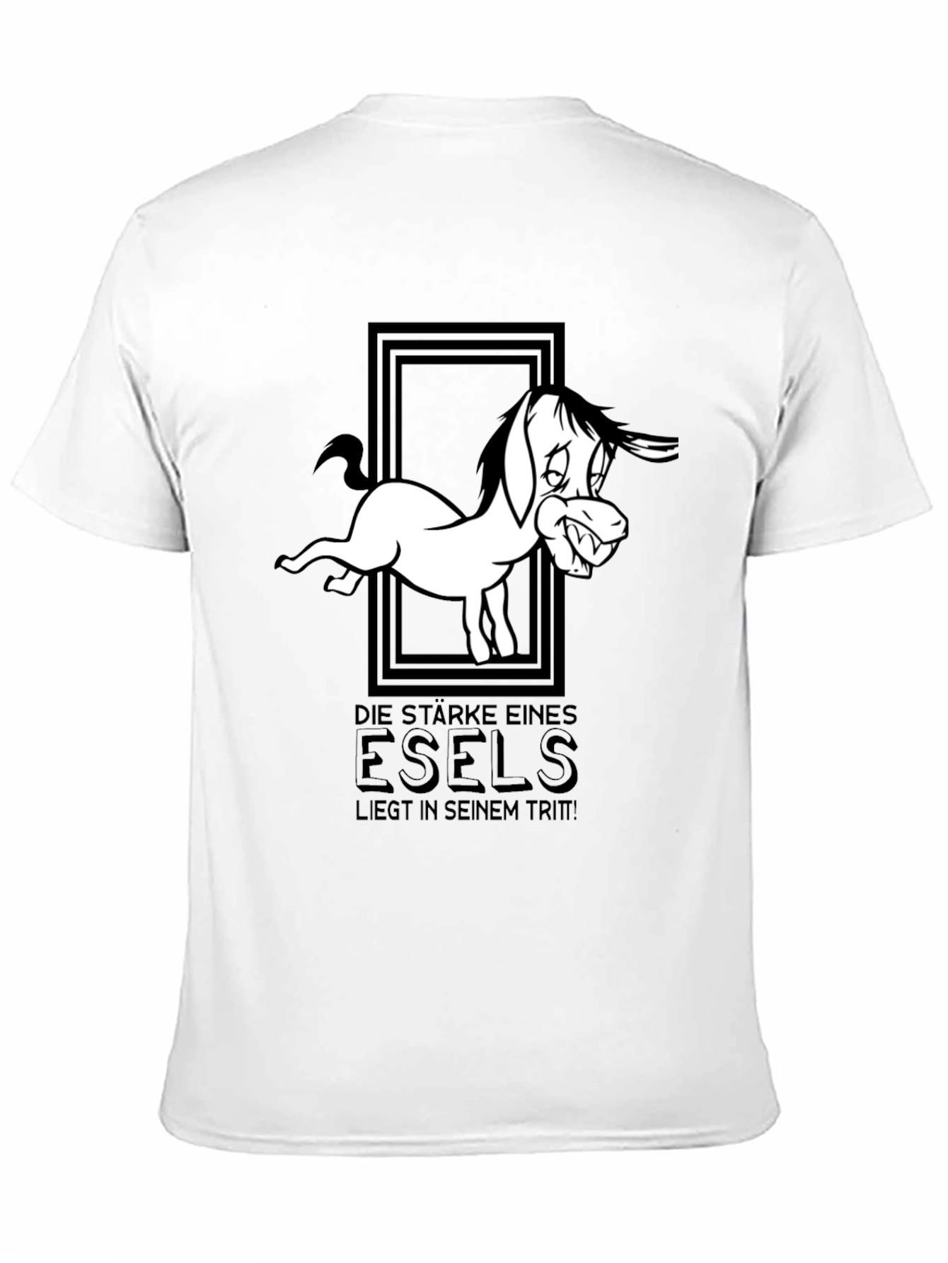 Funny Donkey Graphic Black T-Shirt