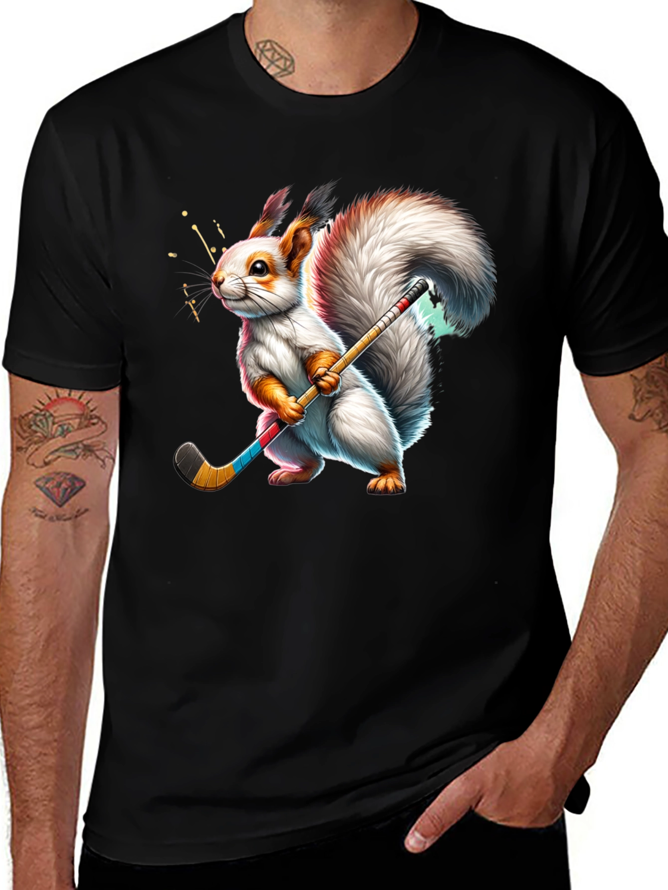 Squirrel Hockey Player T-Shirt