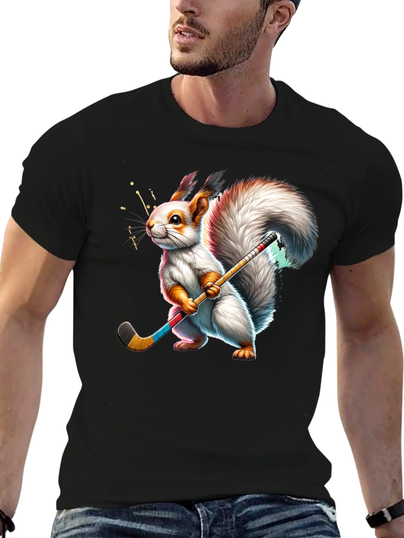 Squirrel Hockey Player T-Shirt