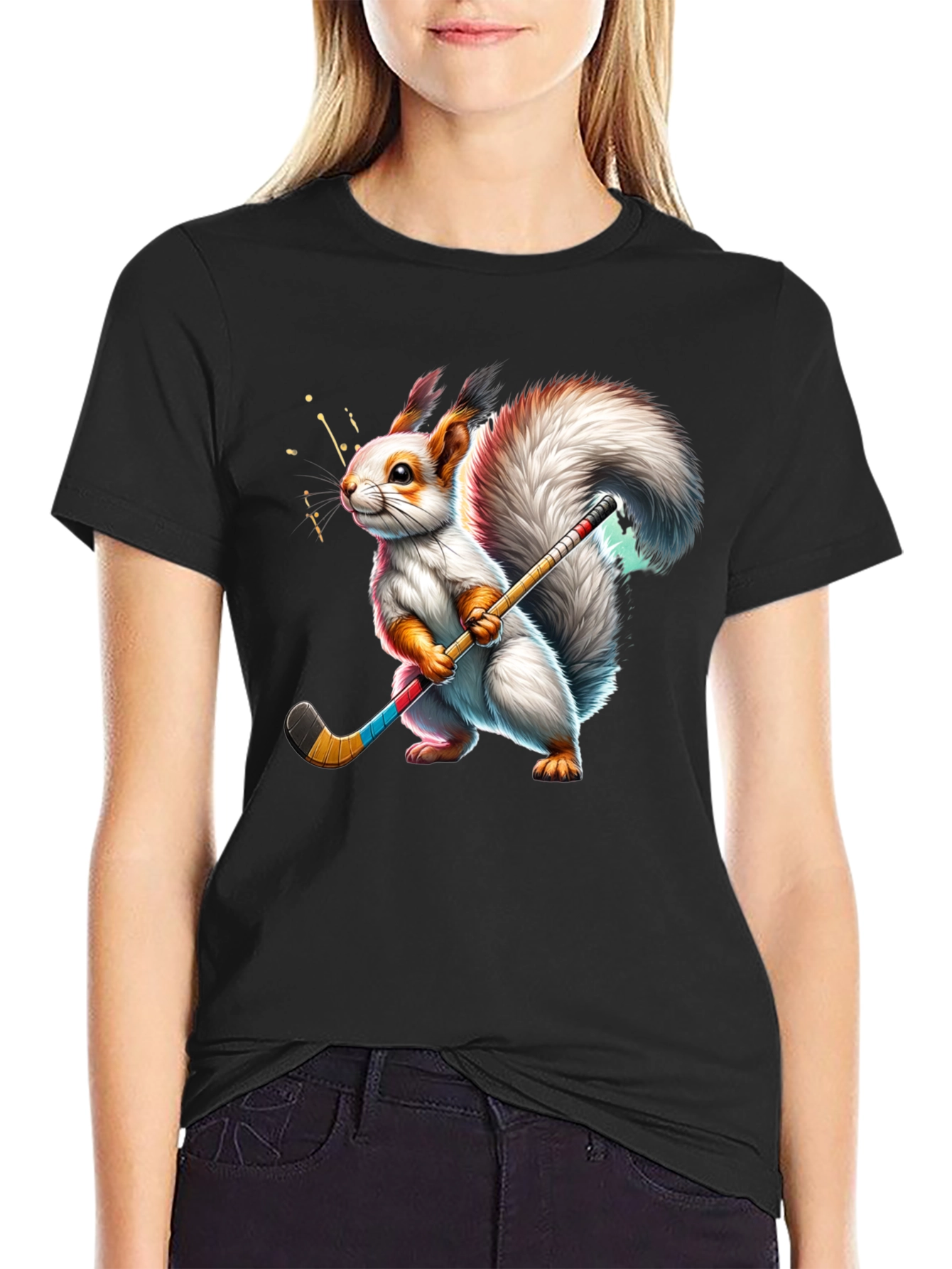 Squirrel Hockey Player T-Shirt
