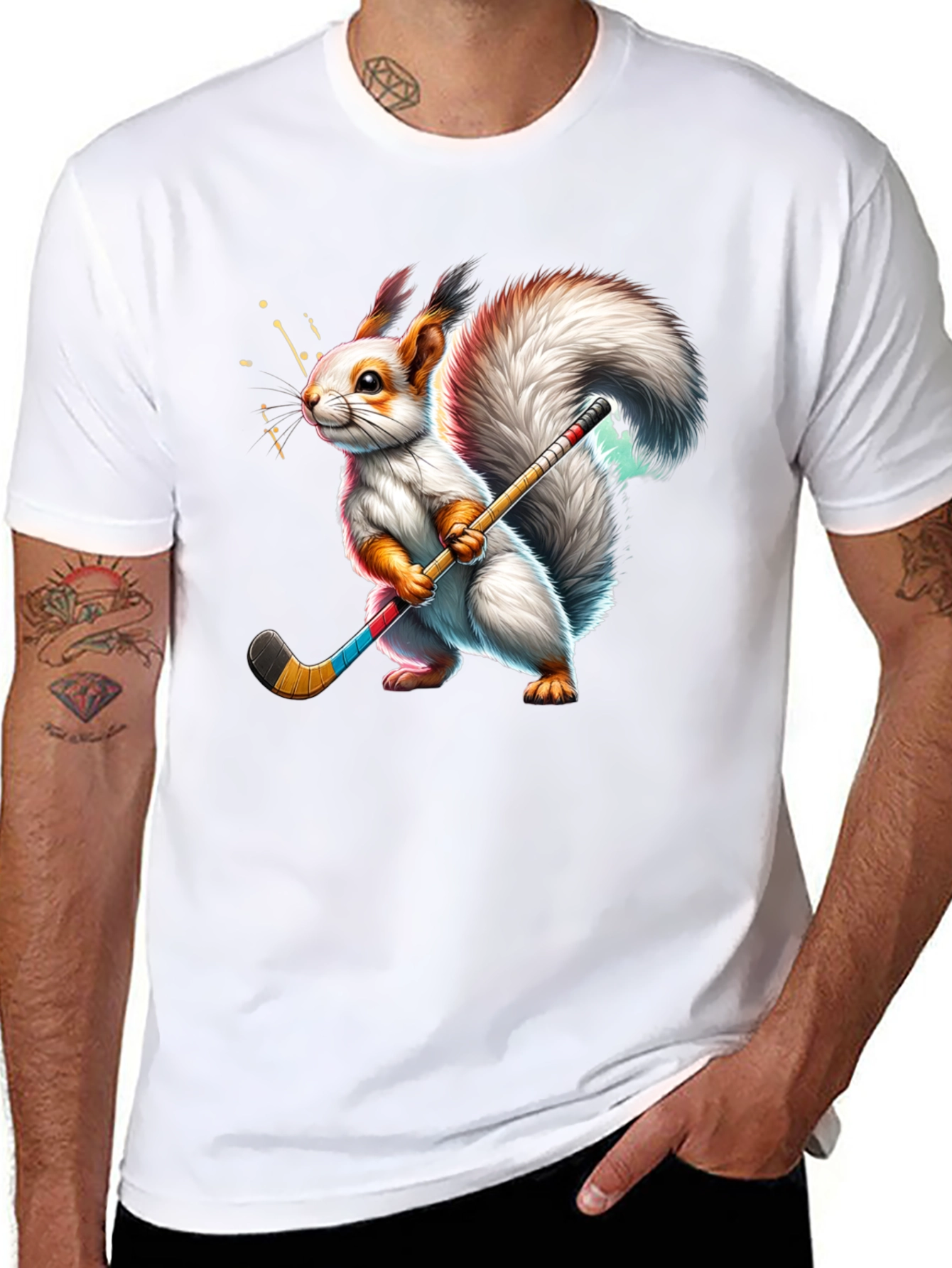 Squirrel Hockey Player T-Shirt