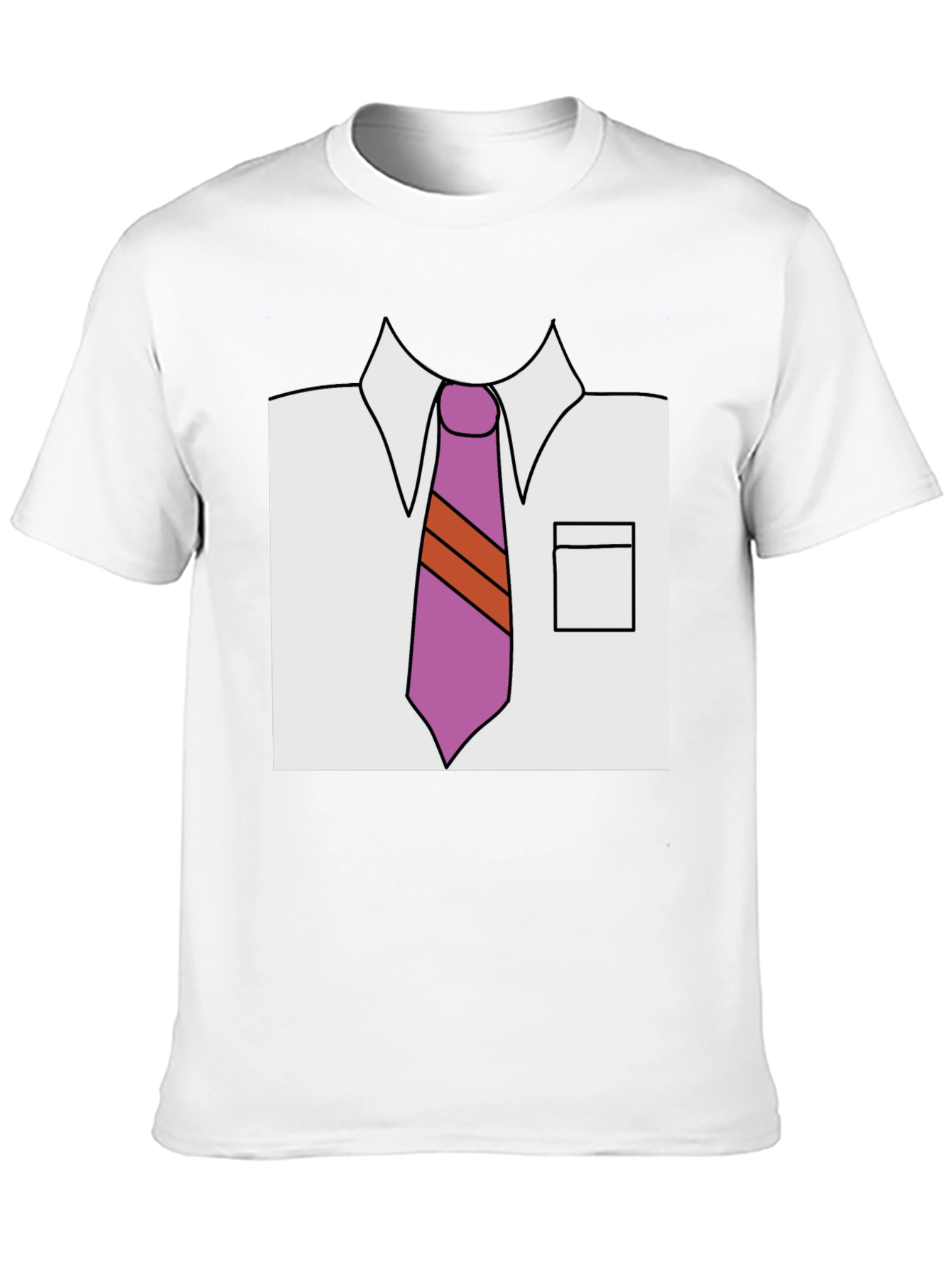 Cartoon Shirt & Tie Graphic Tee