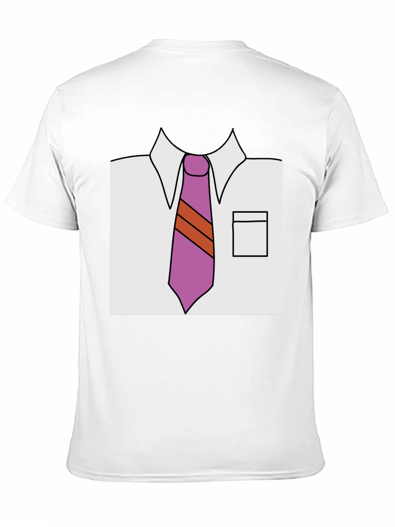 Cartoon Shirt & Tie Graphic Tee