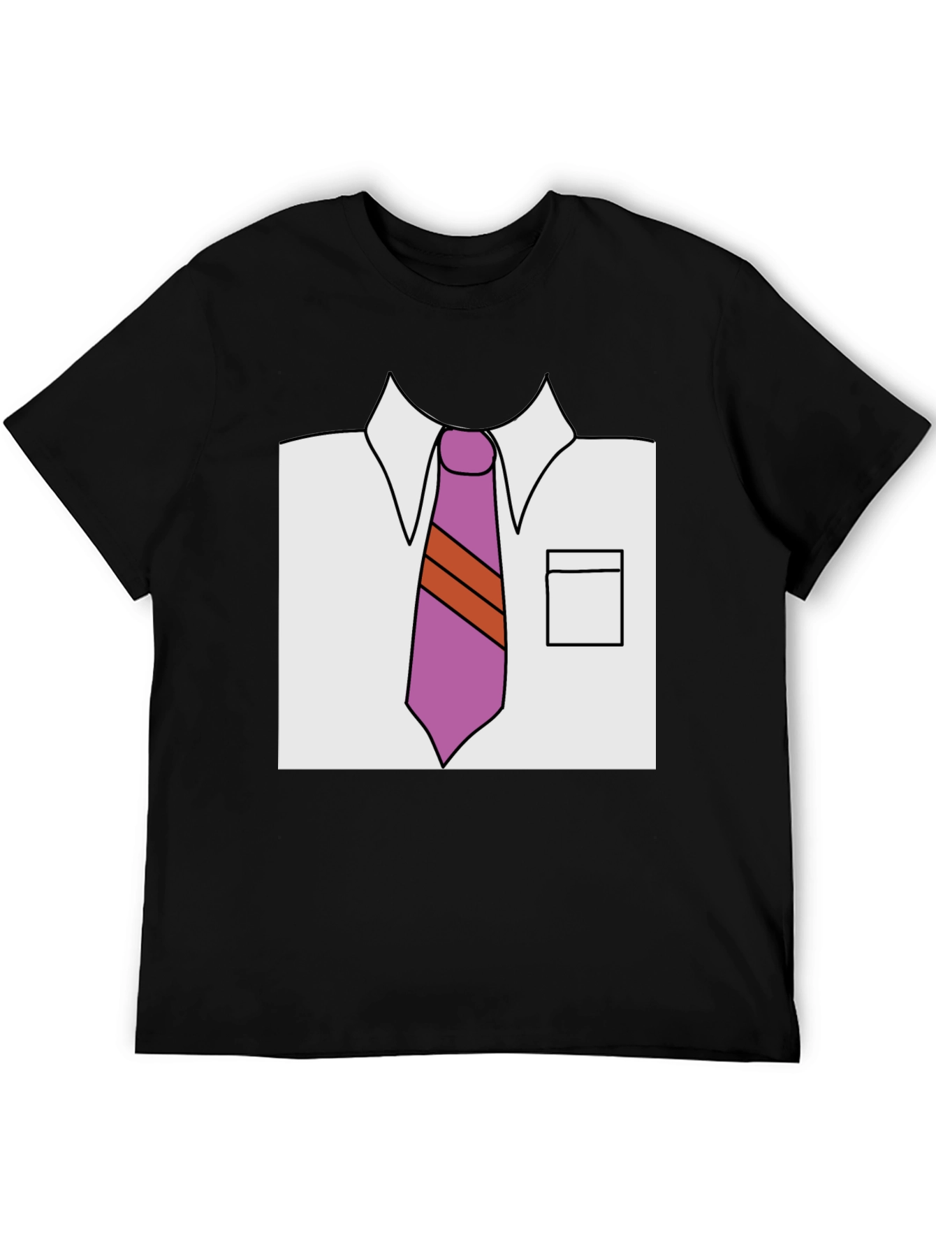 Cartoon Shirt & Tie Graphic Tee