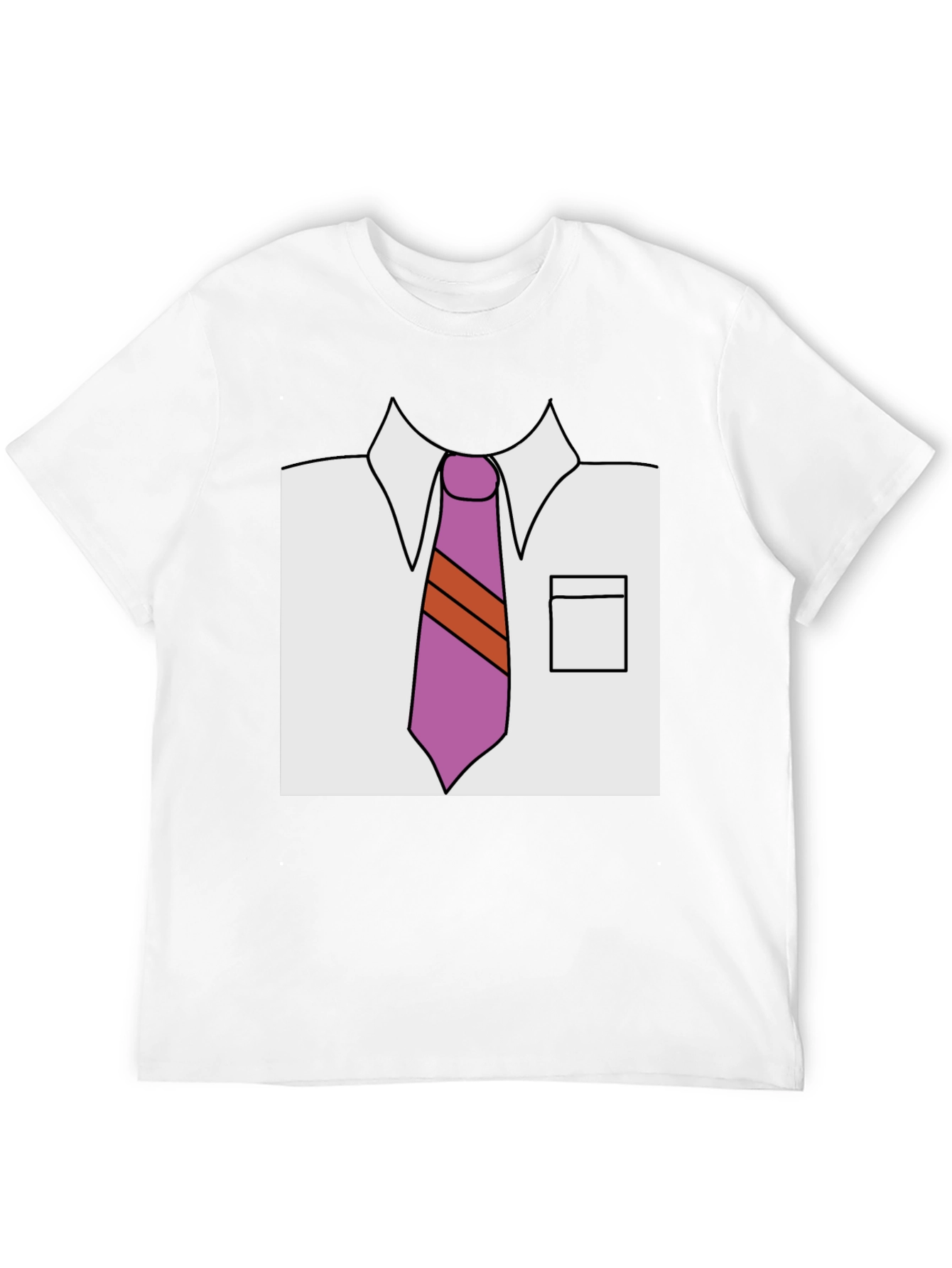 Cartoon Shirt & Tie Graphic Tee